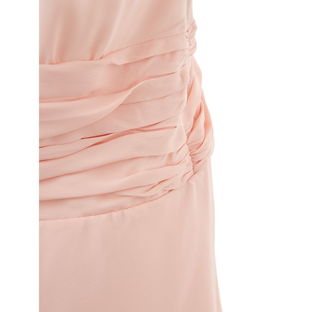 Elegant Pink Acetate Dress - ventzia