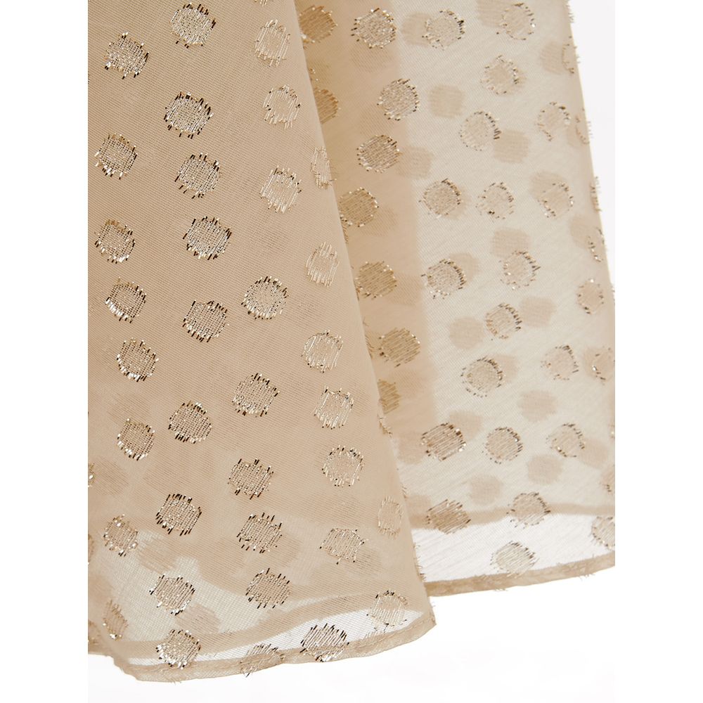 Beige Cotton Elegance Dress - ventzia