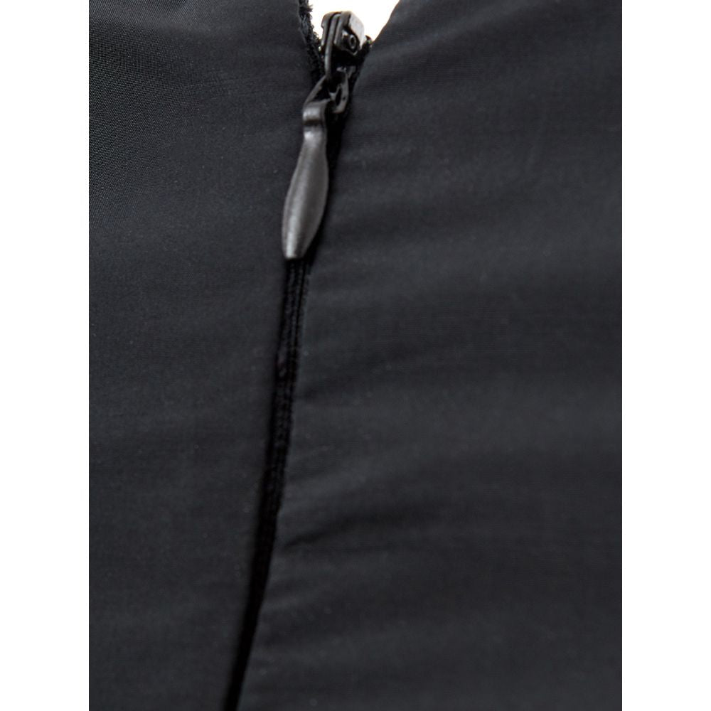 Elegant Black Polyester Dress - ventzia