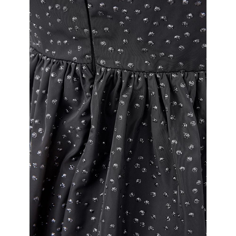 Elegant Black Polyethylene Dress - ventzia