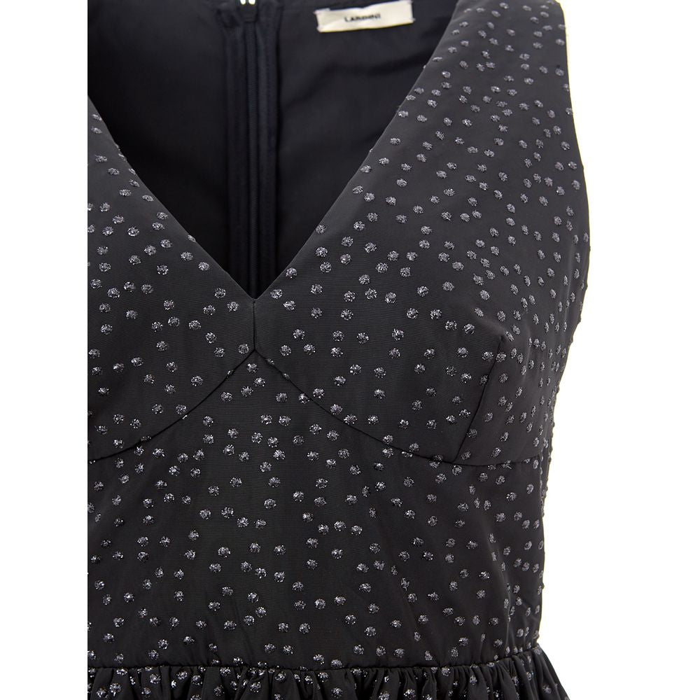 Elegant Black Polyethylene Dress - ventzia