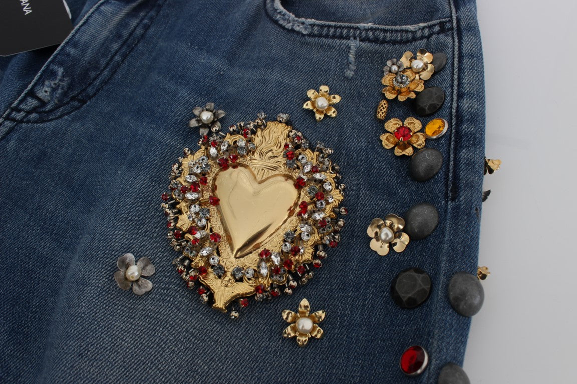 Enchanted Sicily Embellished Boyfriend Jeans - ventzia
