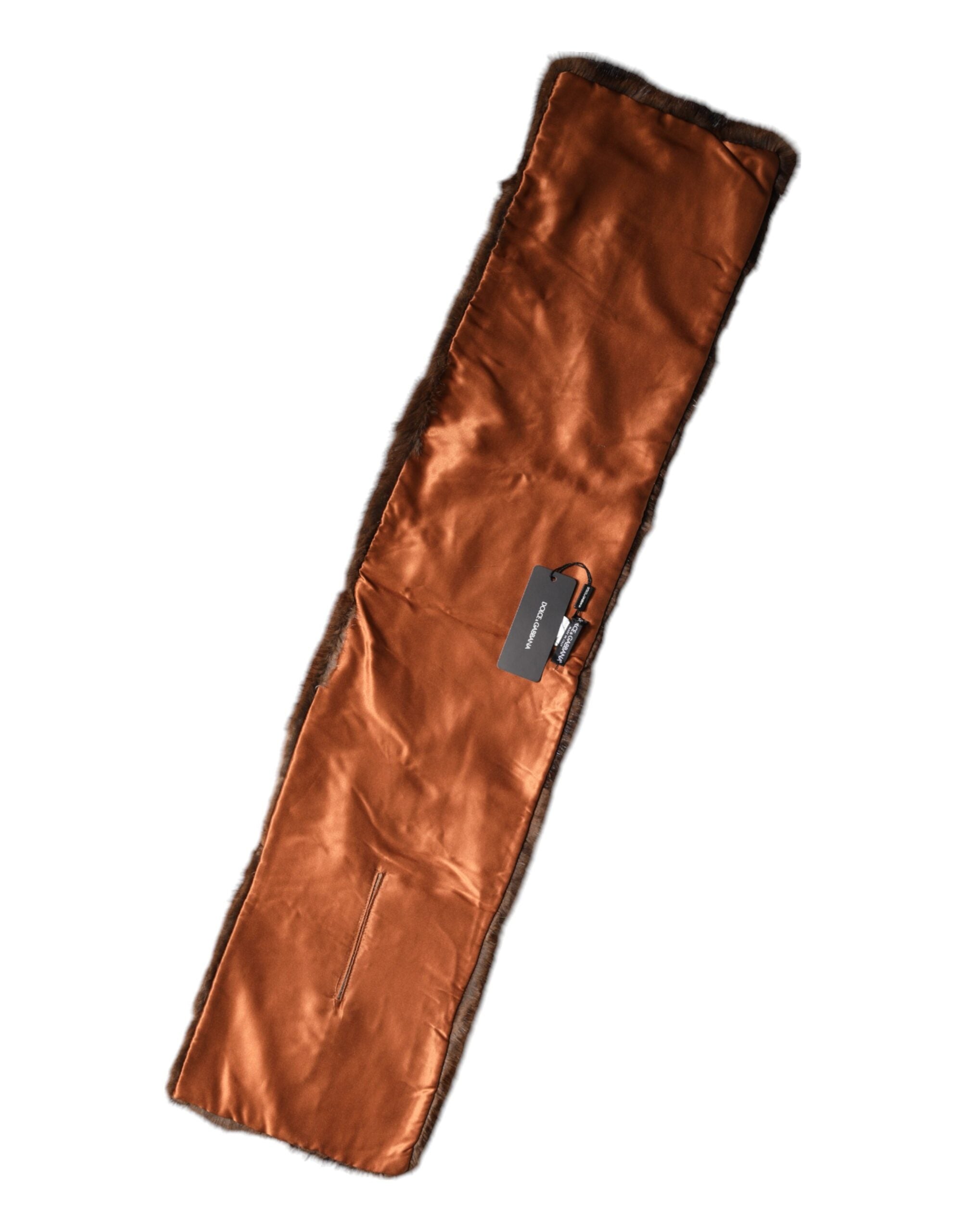 Black Brown Stripe Fur Shawl Wrap Scarf - ventzia