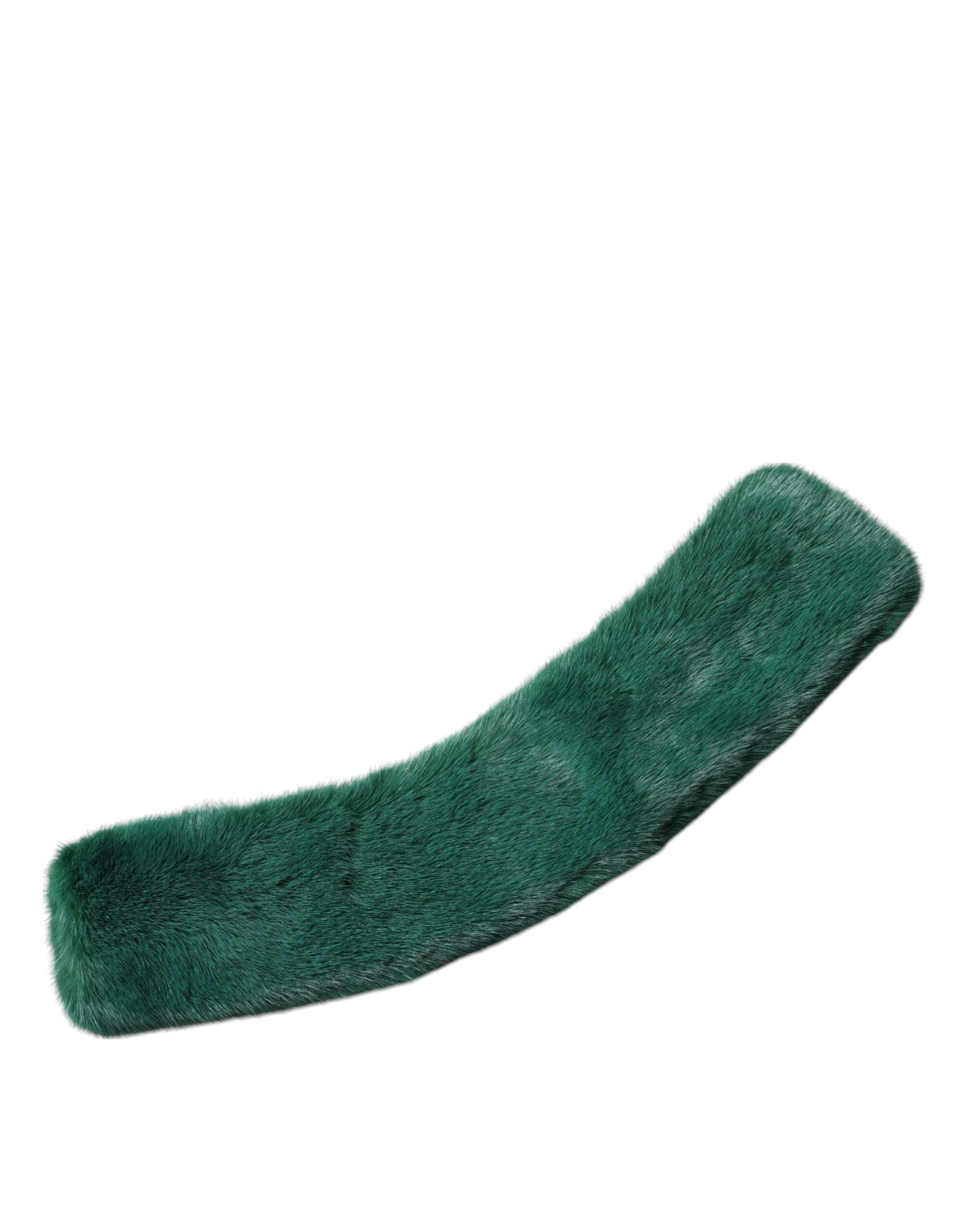 Green Mink Fur Collar Women Neck Wrap Scarf - ventzia