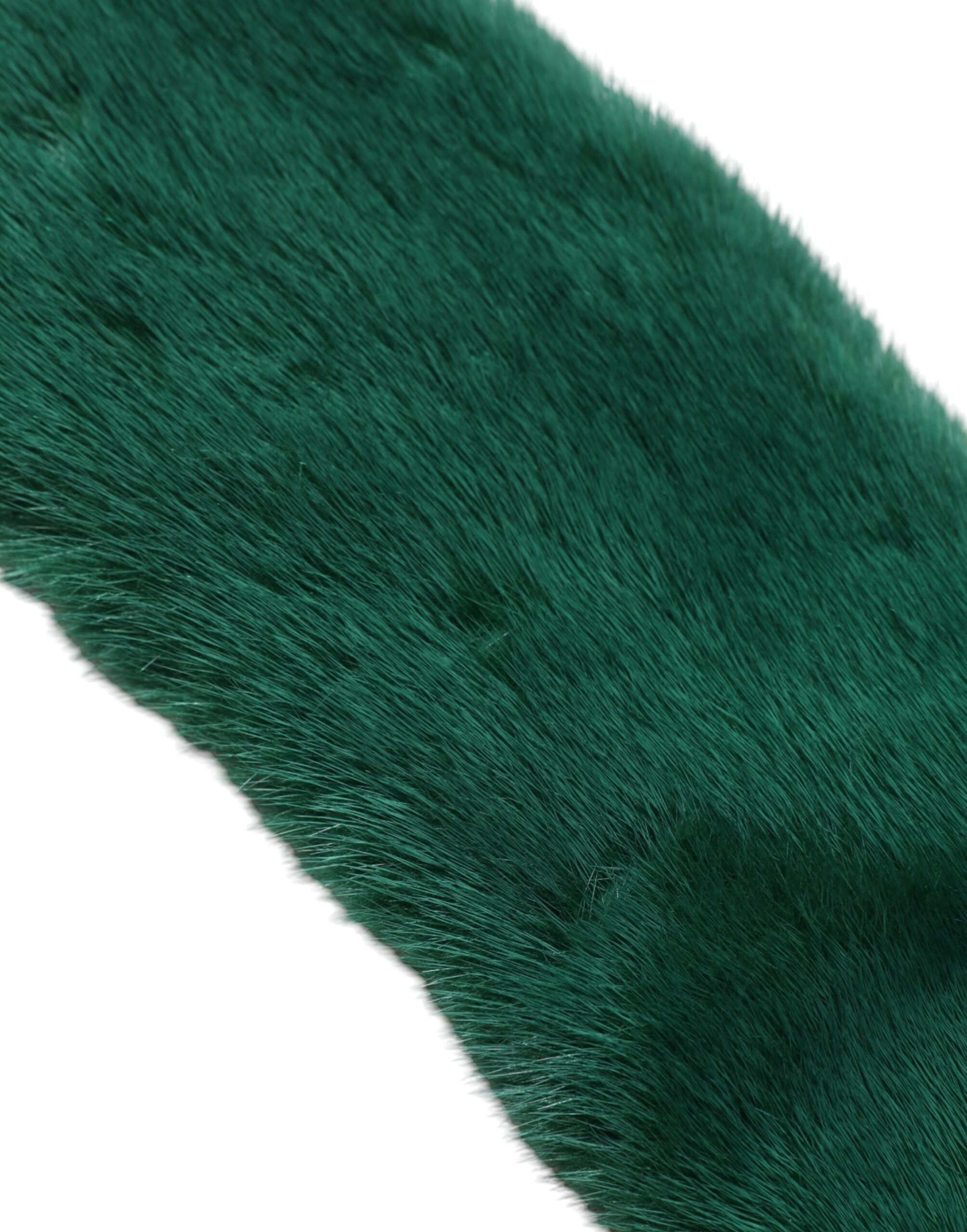 Green Mink Fur Collar Women Neck Wrap Scarf - ventzia