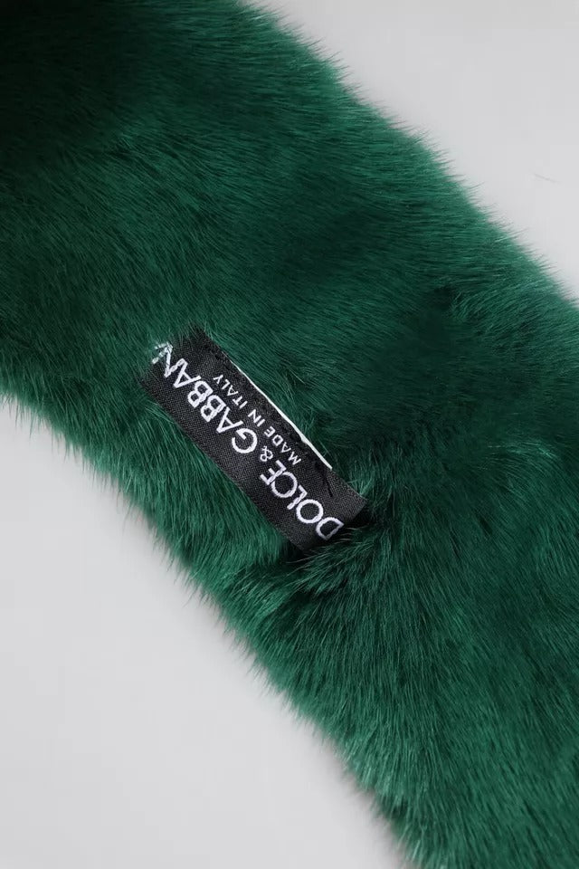 Green Mink Fur Collar Women Neck Wrap Scarf - ventzia