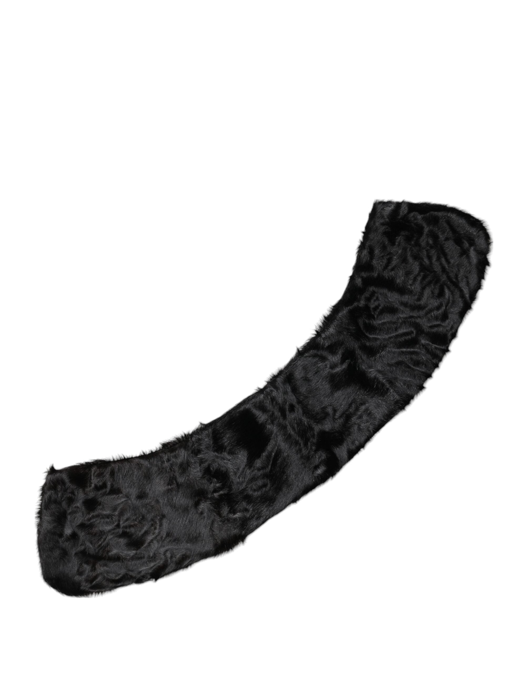 Black Lamb Fur Collar Women Neck Wrap Scarf - ventzia