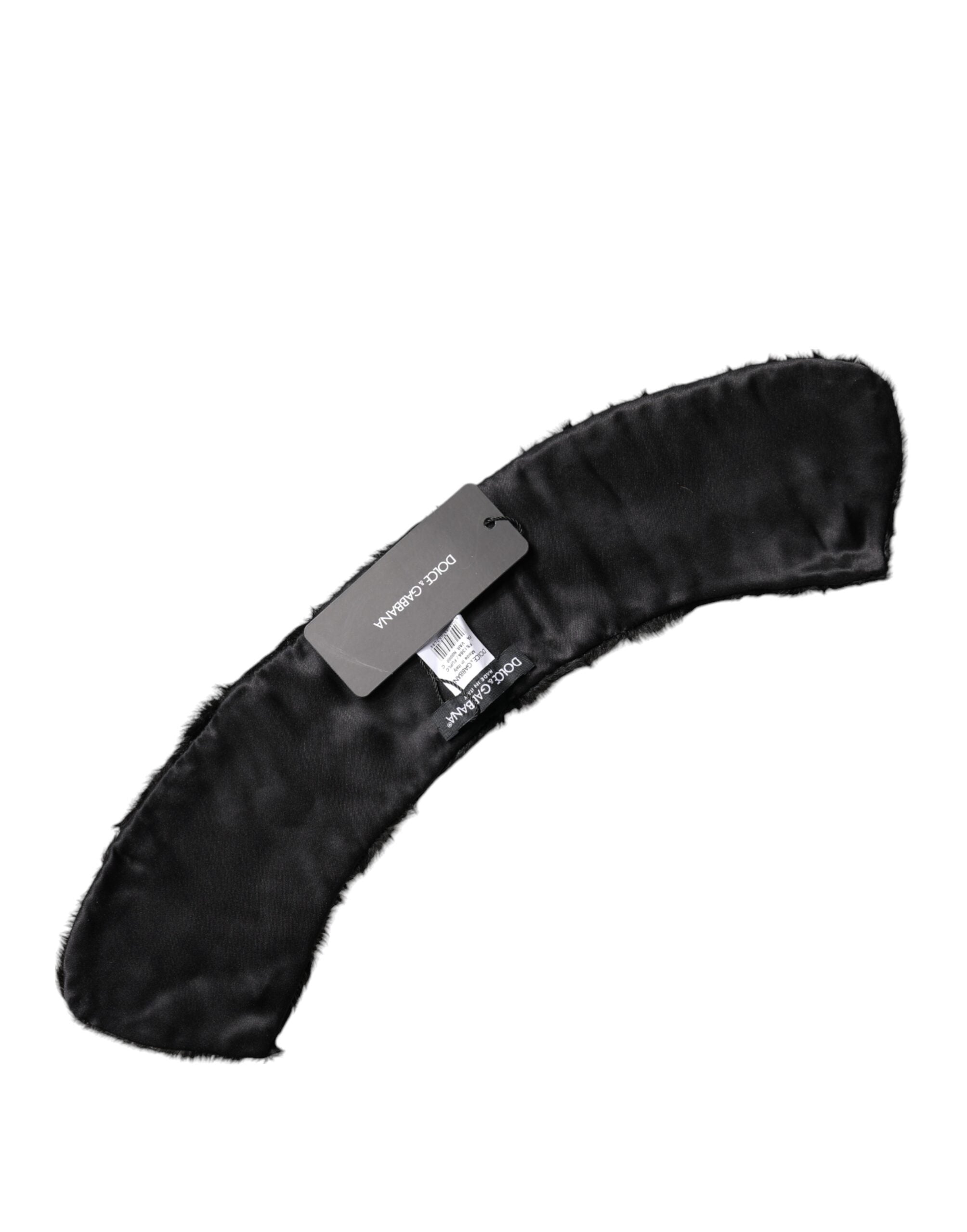 Black Lamb Fur Collar Women Neck Wrap Scarf - ventzia