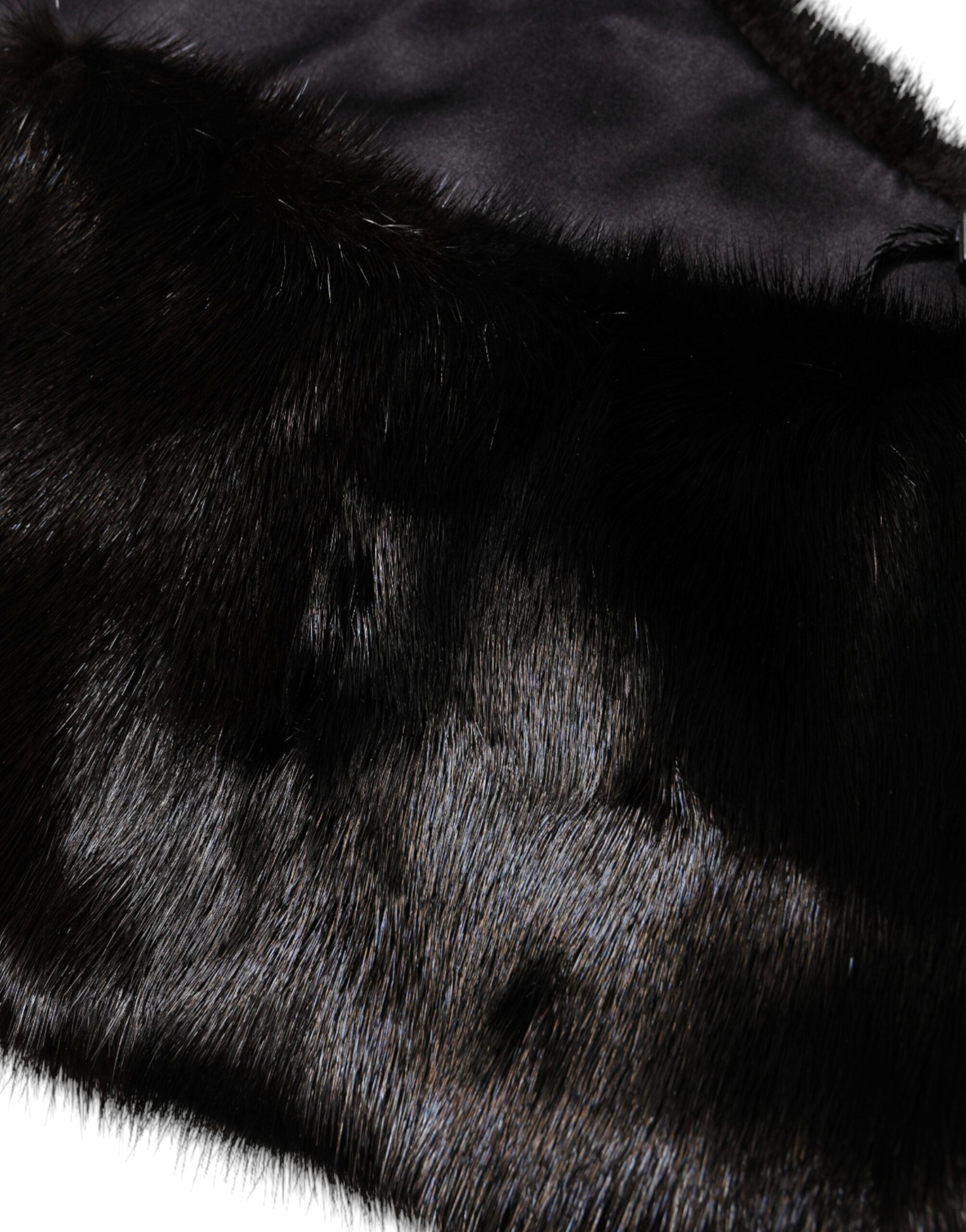Black Fur Shawl Neck Wrap Cover Collar Scarf - ventzia