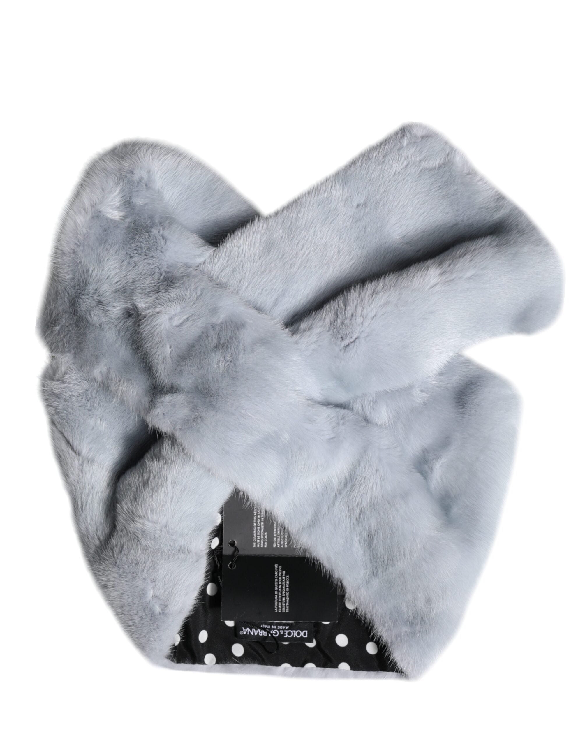 Powder Blue Mink Fur Neck Warmer Scarf - ventzia