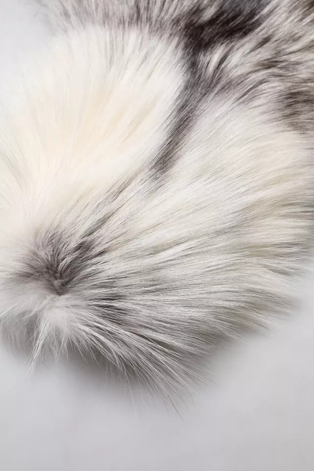 White Fox Fur Neck Wrap Warmer Winter Scarf - ventzia