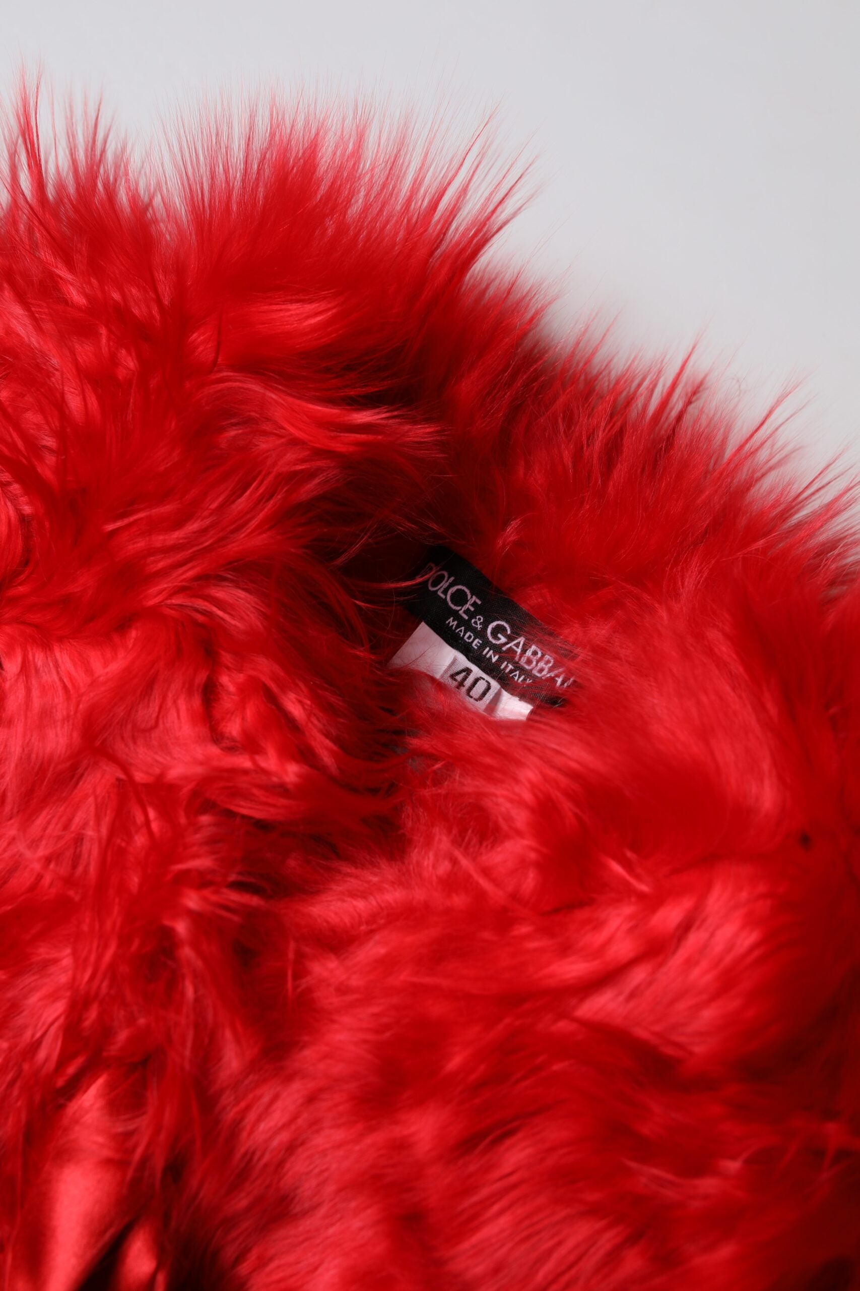 Red Alpaca Fur Women Neck Warmer Winter Scarf - ventzia