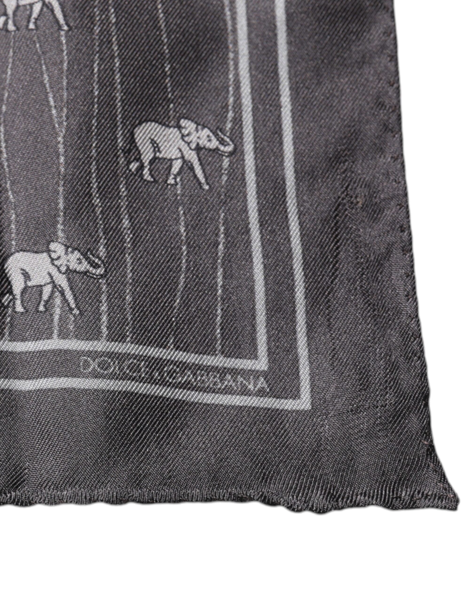 Brown Elephant Fantasy Handkerchief Scarf - ventzia