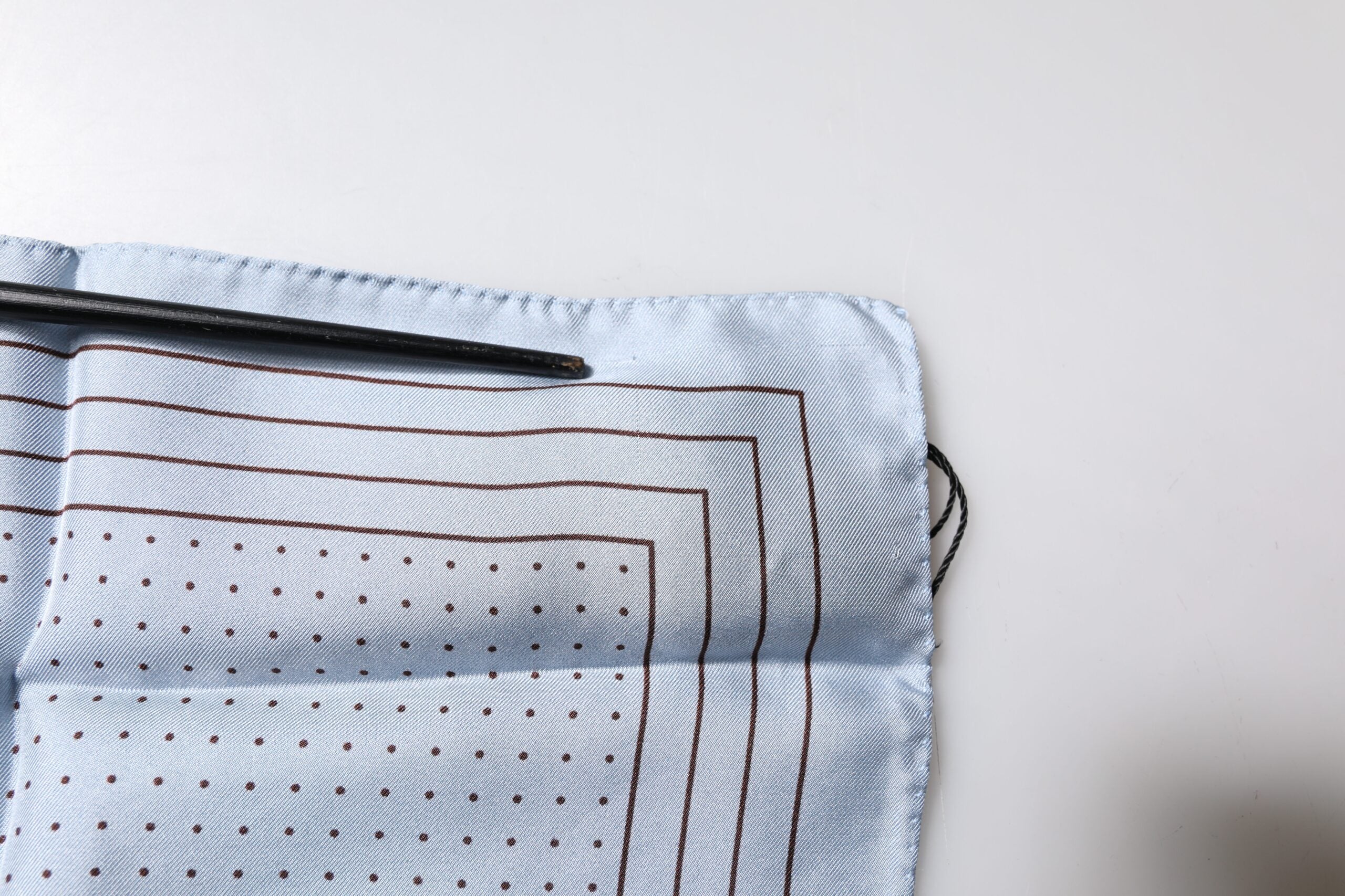 Sky Blue Polka Dots Square Handkerchief Scarf - ventzia