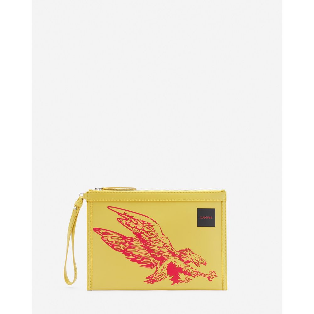 "Yellow Leather Men Wallet" - ventzia