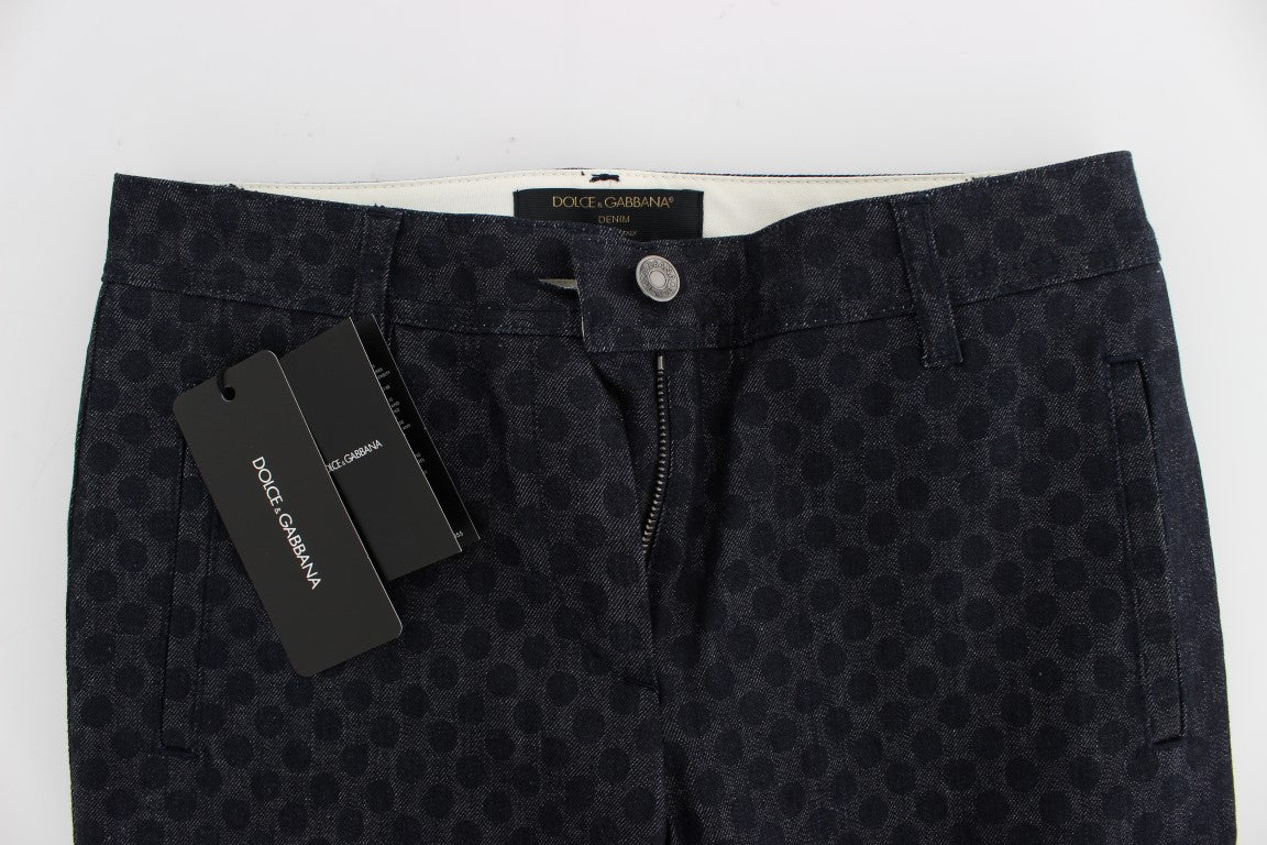 Chic Polka Dotted Capris Jeans - ventzia