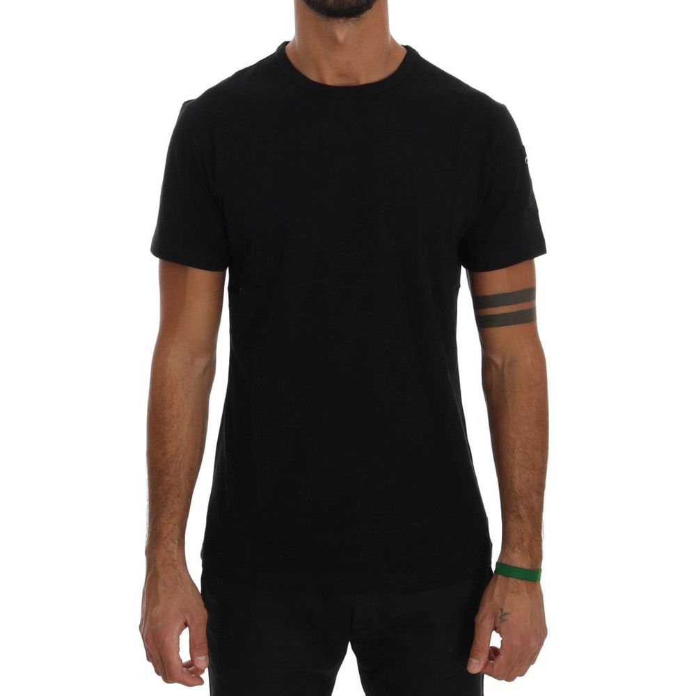 Black Cotton T-Shirt - ventzia