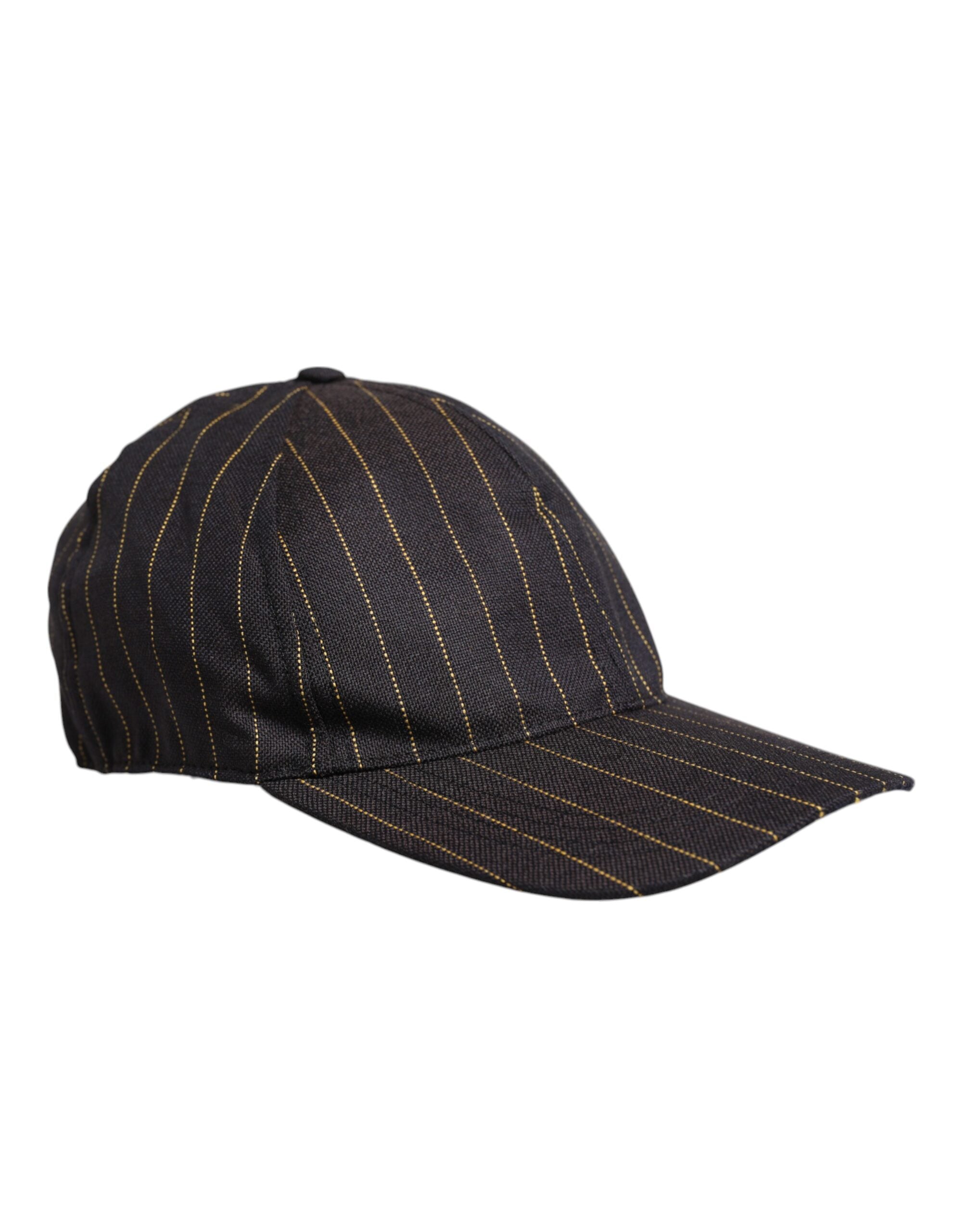 Brown Stripes Cotton 6 Panels Baseball Cap - ventzia