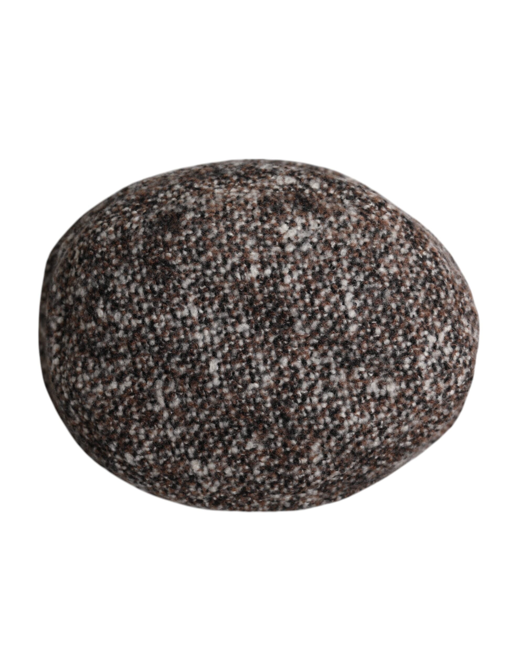 Brown Alpaca Wool Woven Bucket Hat - ventzia