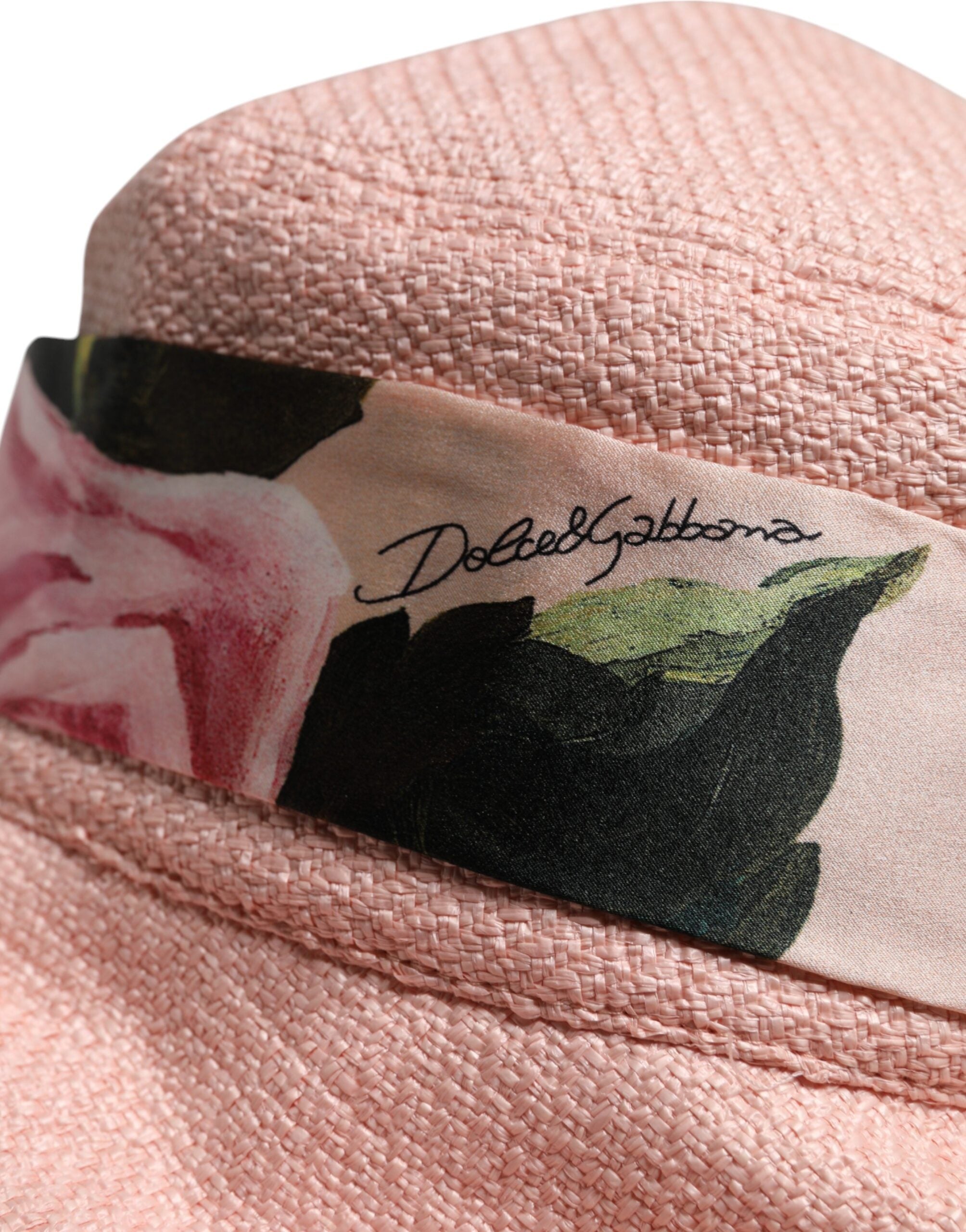 Pink Cotton Wide Brim Bucket Hat - ventzia