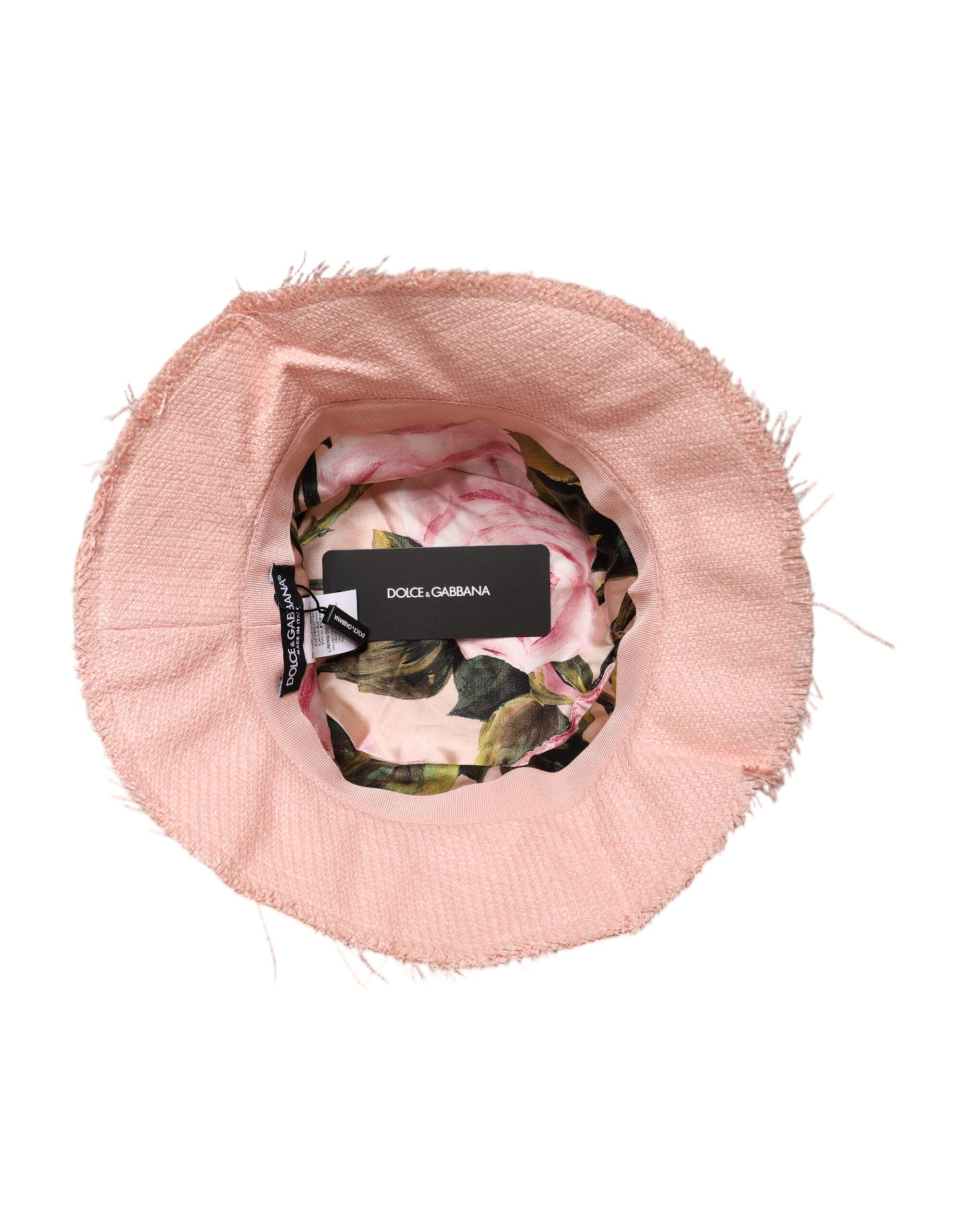 Pink Cotton Wide Brim Bucket Hat - ventzia