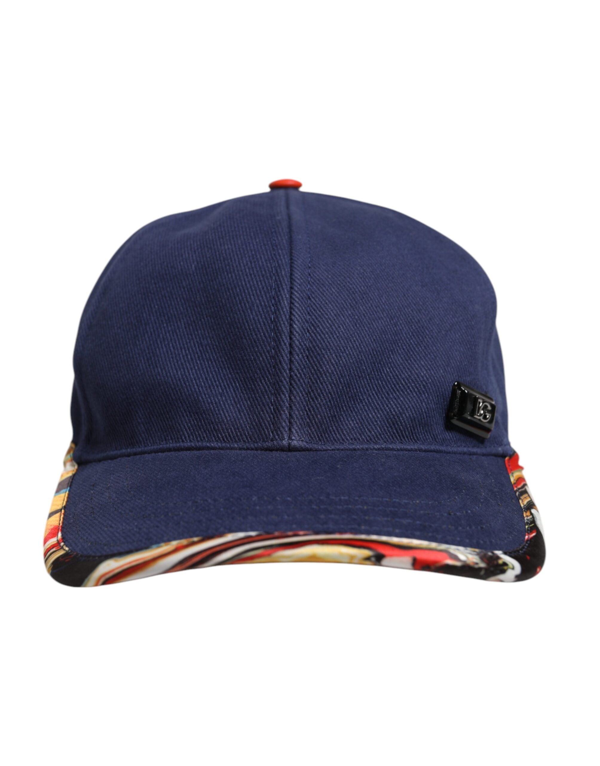 Blue Cotton 6 Panels Baseball Cap - ventzia