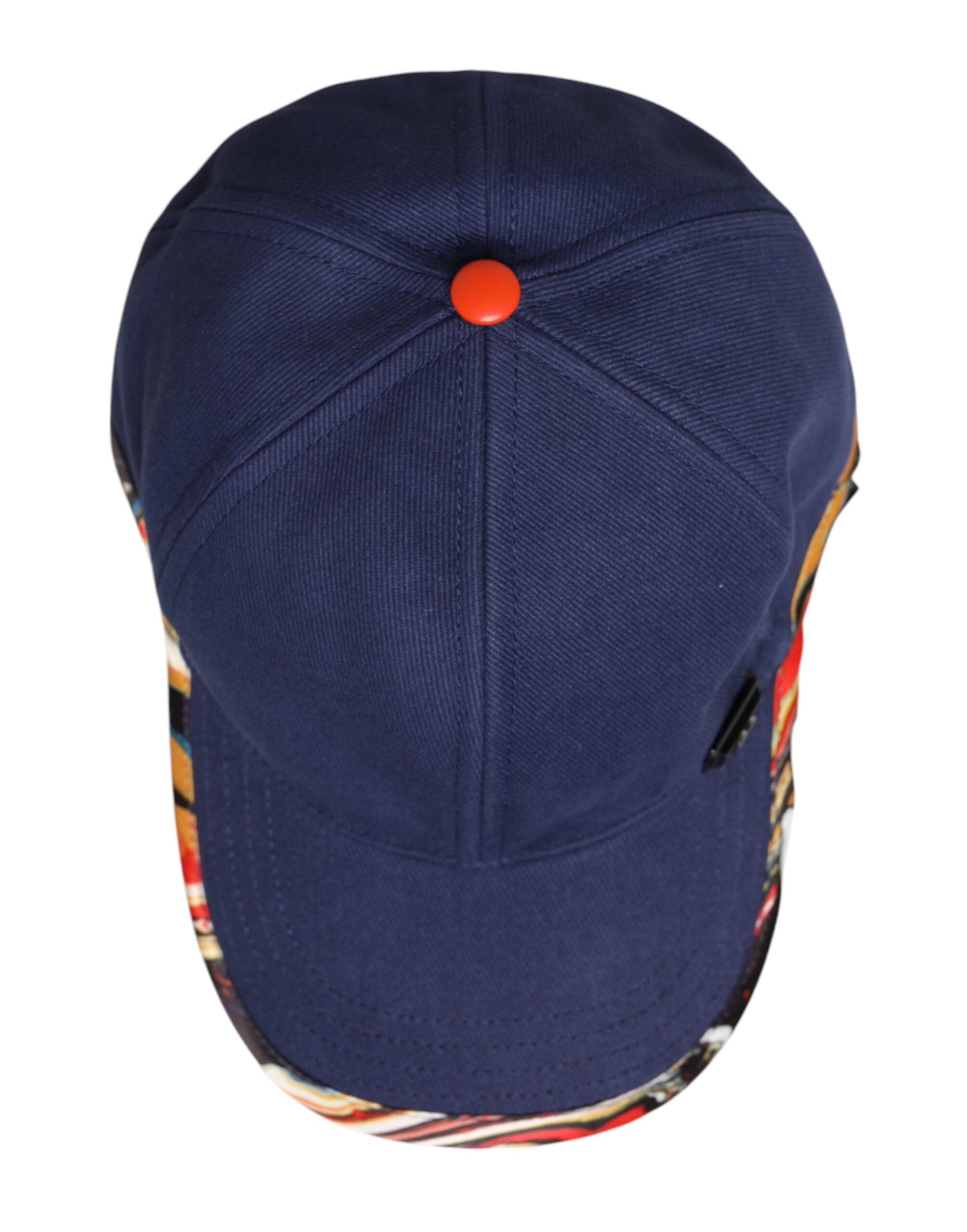 Blue Cotton 6 Panels Baseball Cap - ventzia