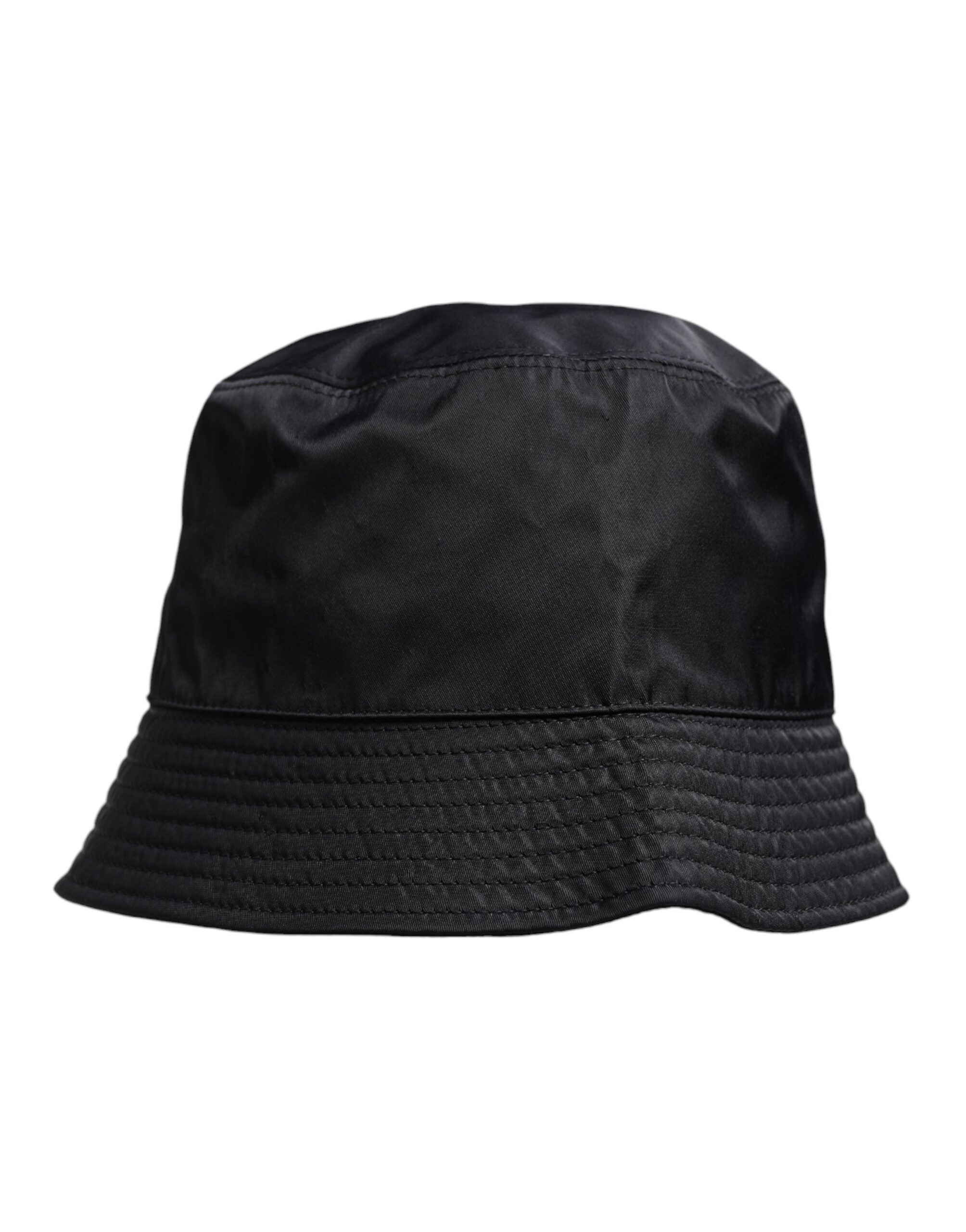 Black Cotton Wide Brim Bucket Hat - ventzia