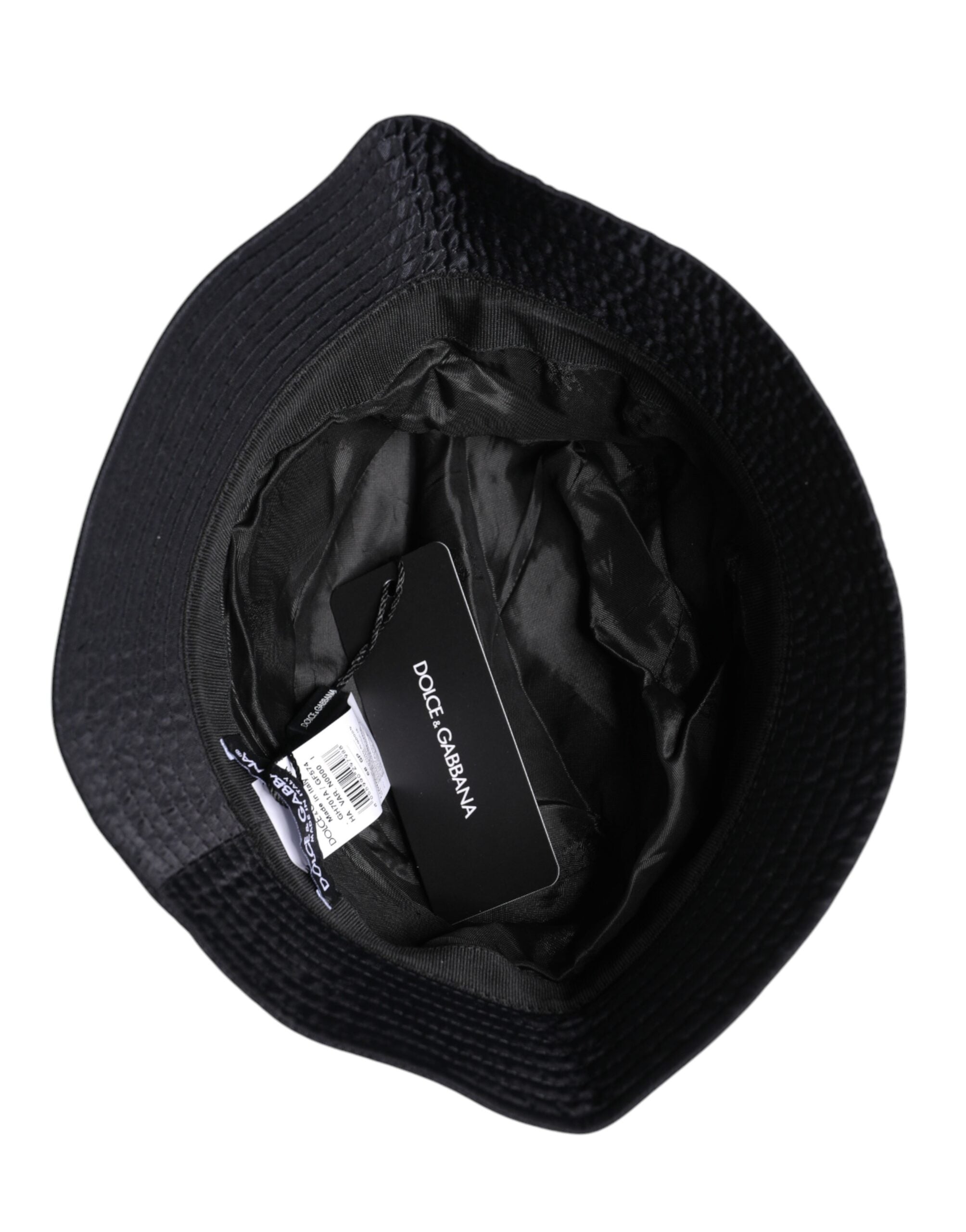 Black Cotton Wide Brim Bucket Hat - ventzia
