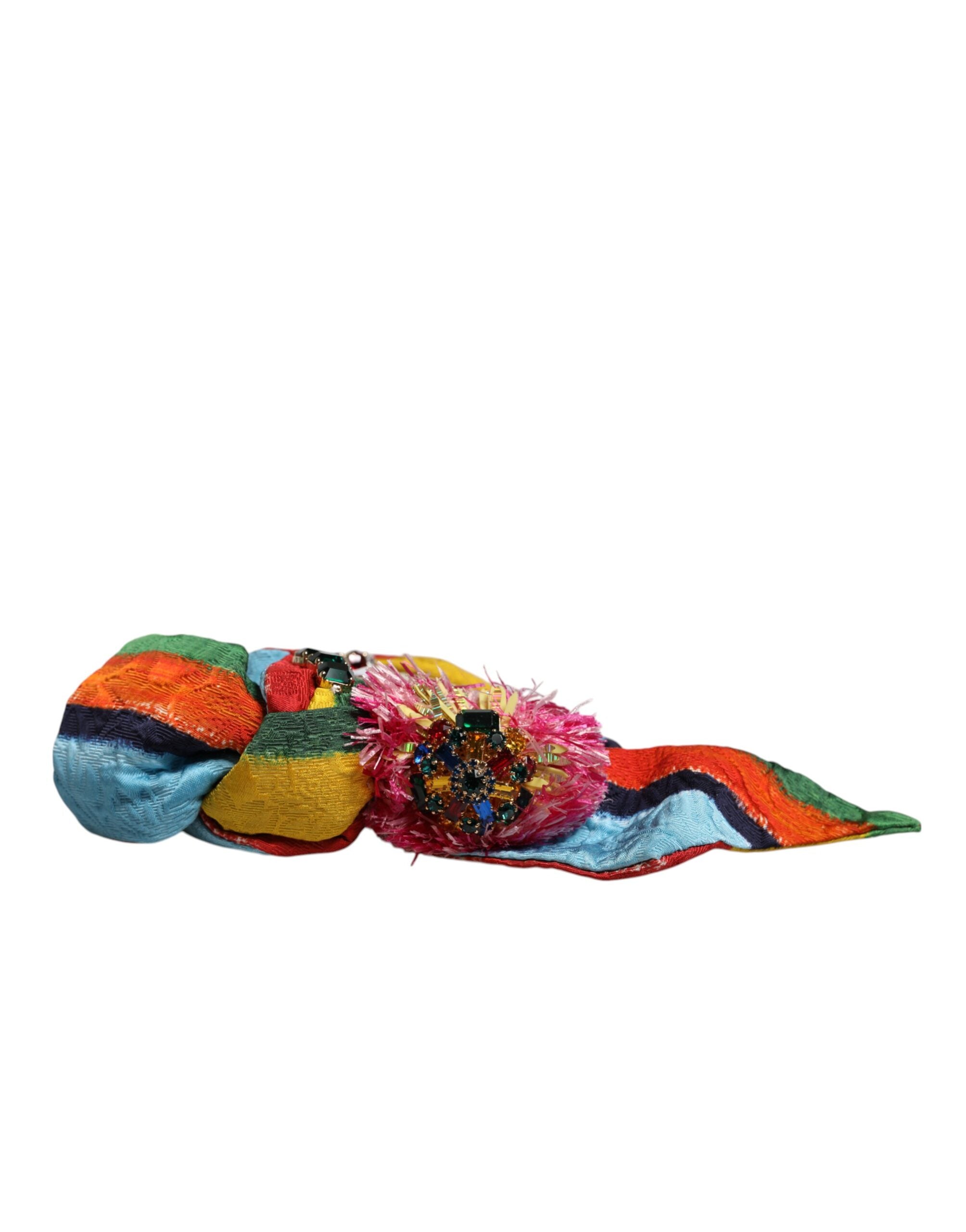 Multicolor Floral Crystal Embellished Diadem Headband - ventzia