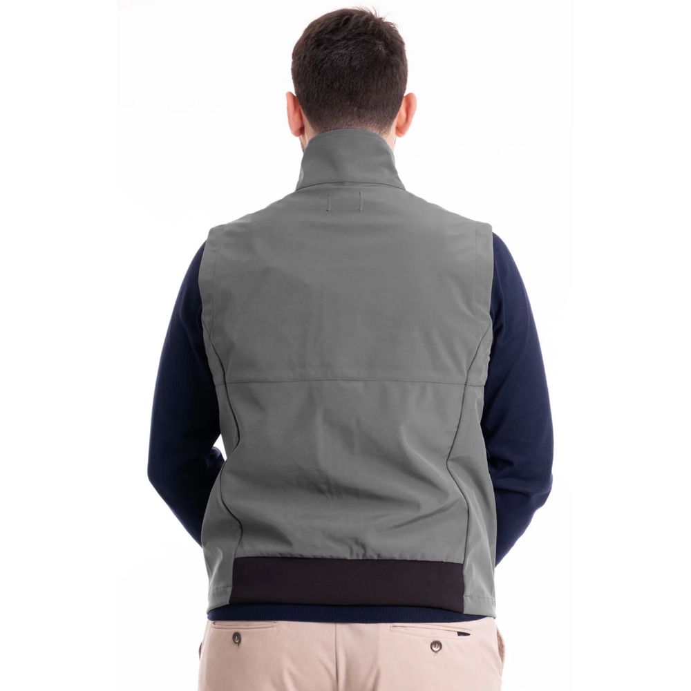 Brown Polyester Men Vest - ventzia