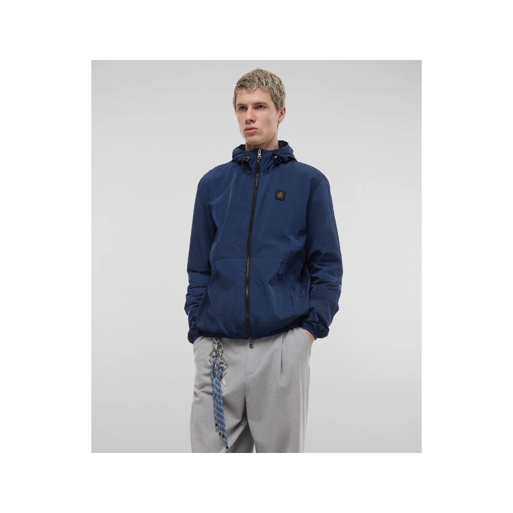 Blue Polyamide Men Jacket - ventzia