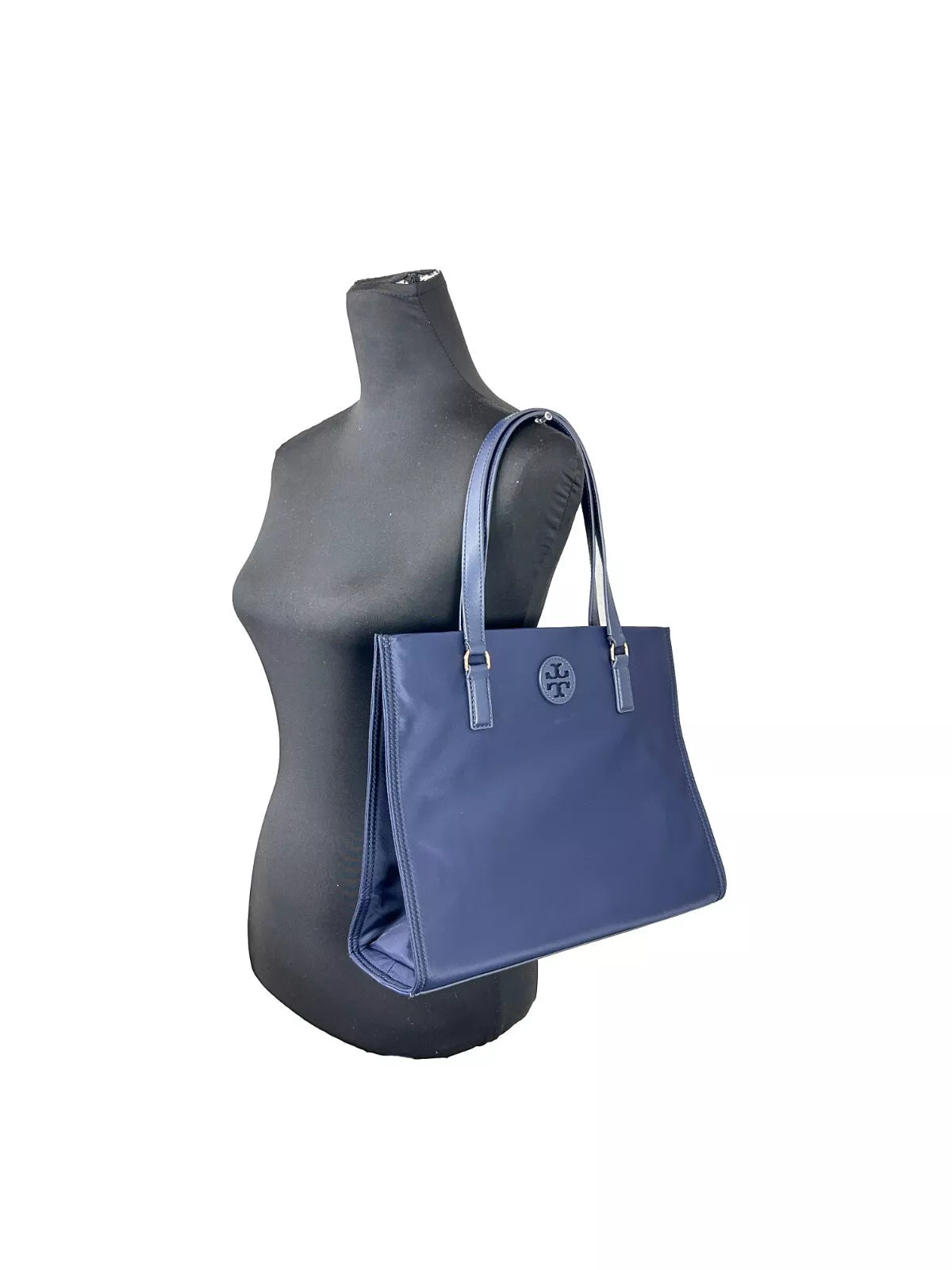 Navy Ella Small Nylon Tote Bag Purse 160633 - ventzia