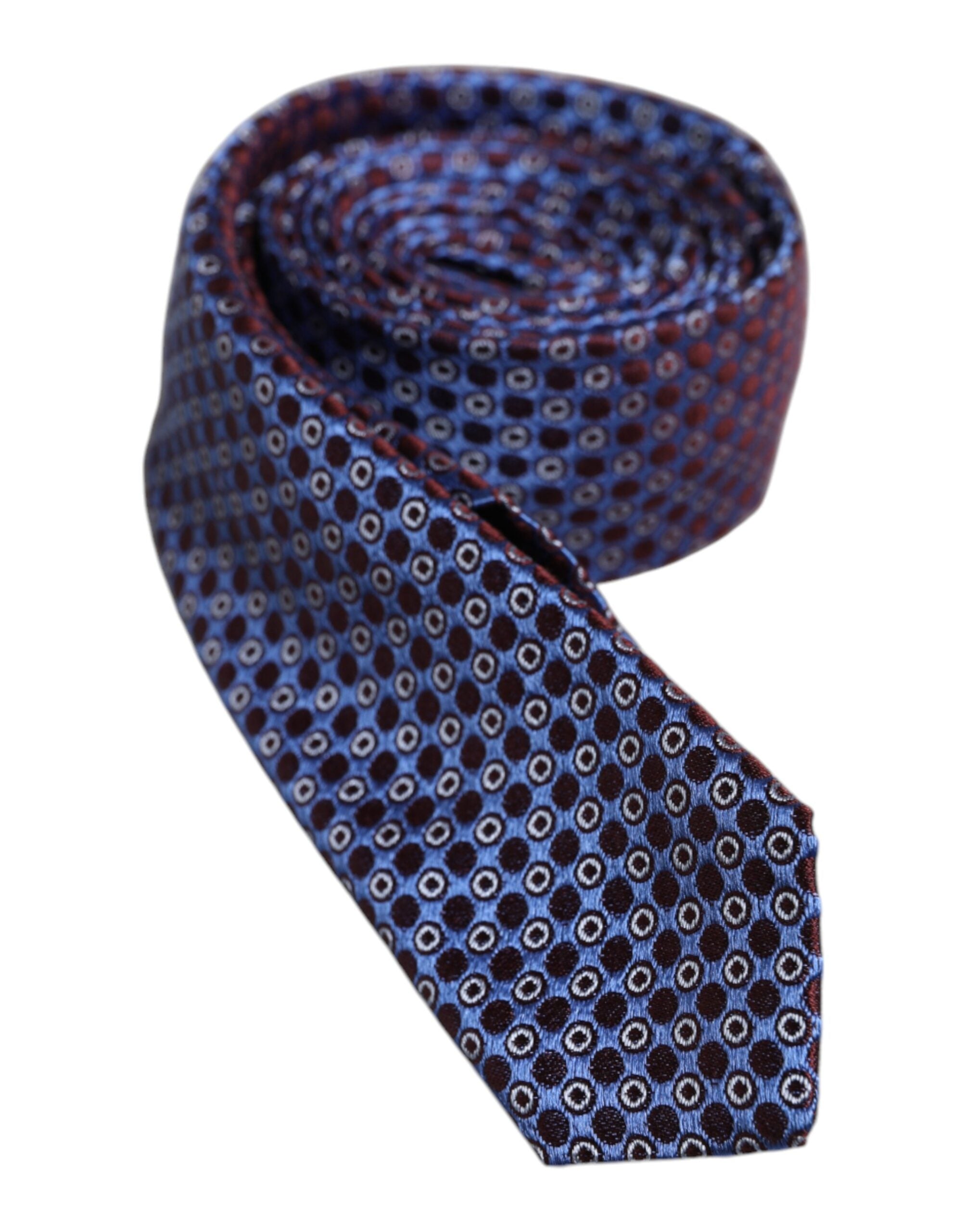 Multicolor Circles Silk Adjustable Necktie Tie - ventzia