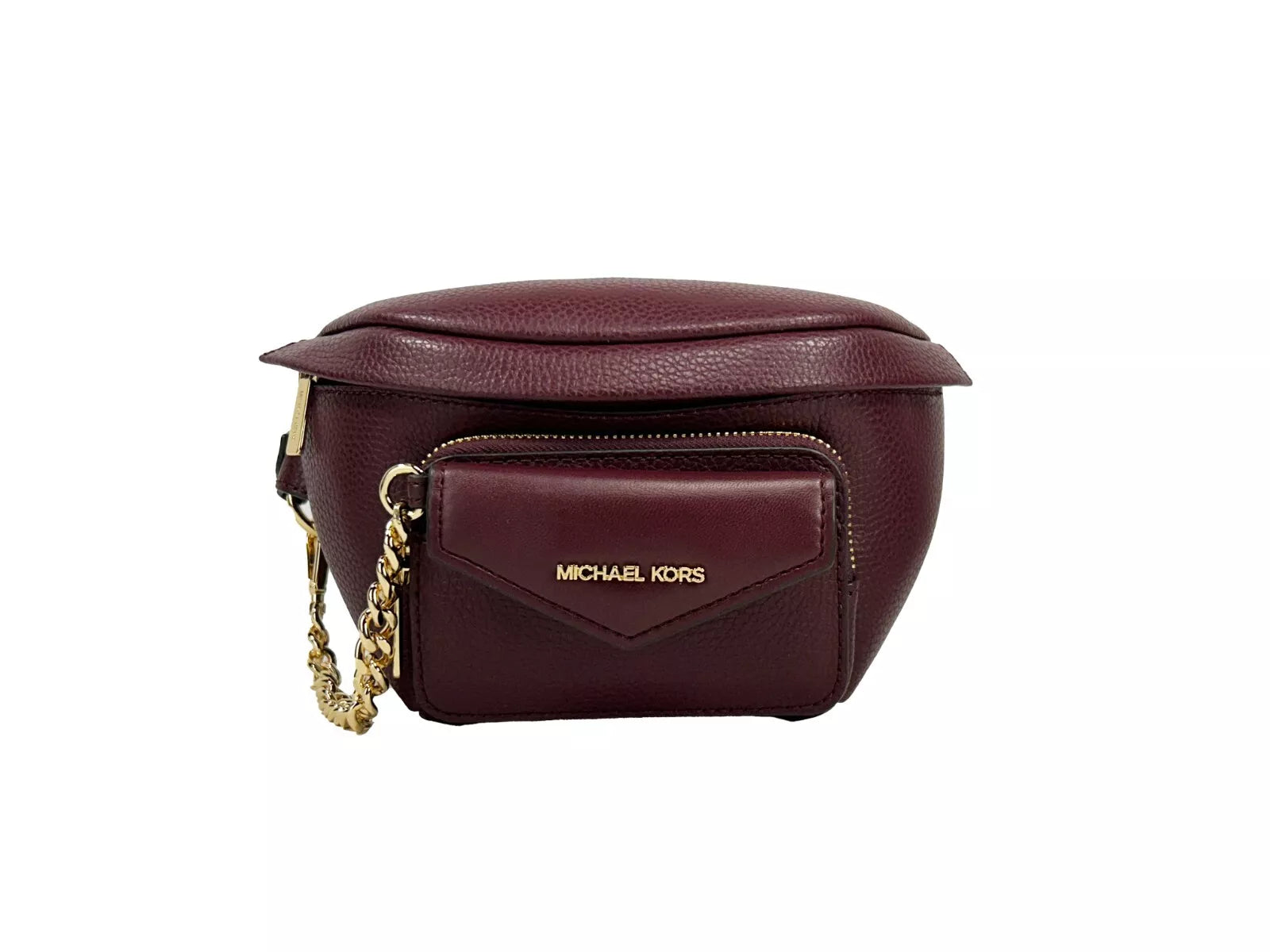 Leather Maise 2 in 1 Fanny Waist Pack Bag Maroon - ventzia