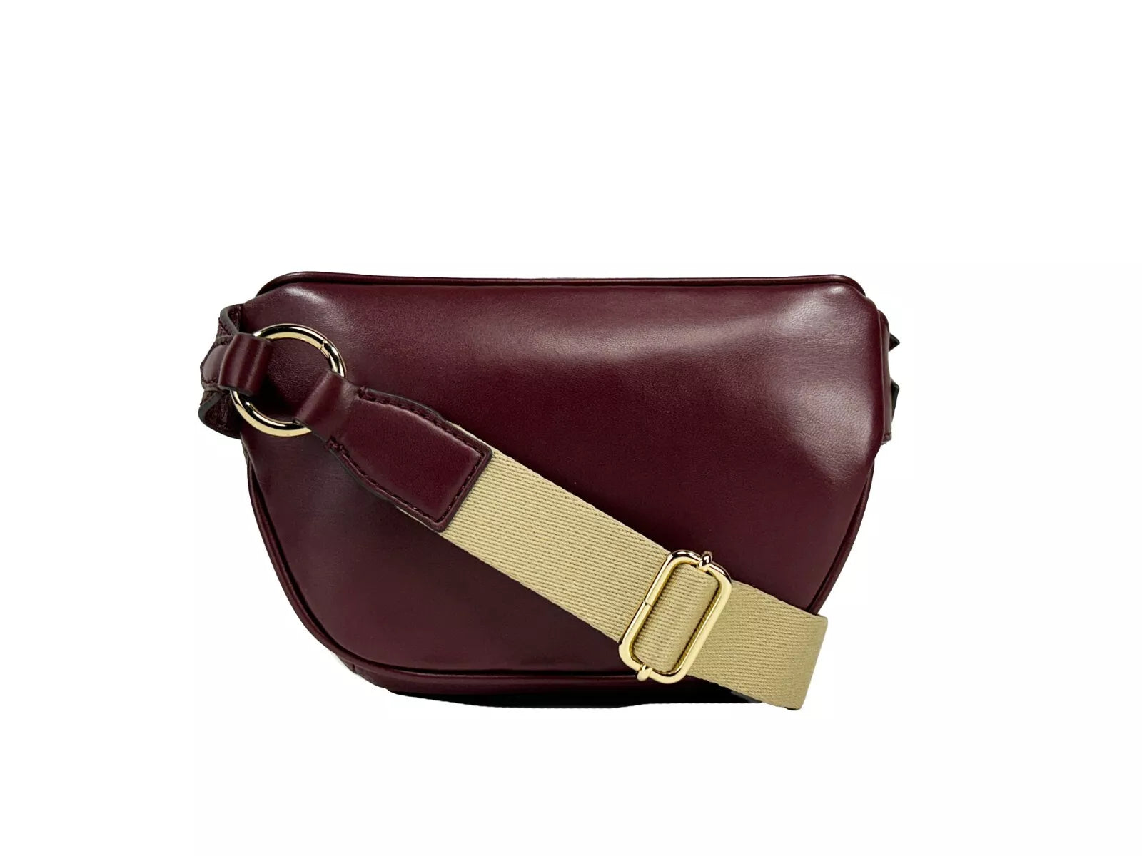Leather Maise 2 in 1 Fanny Waist Pack Bag Maroon - ventzia