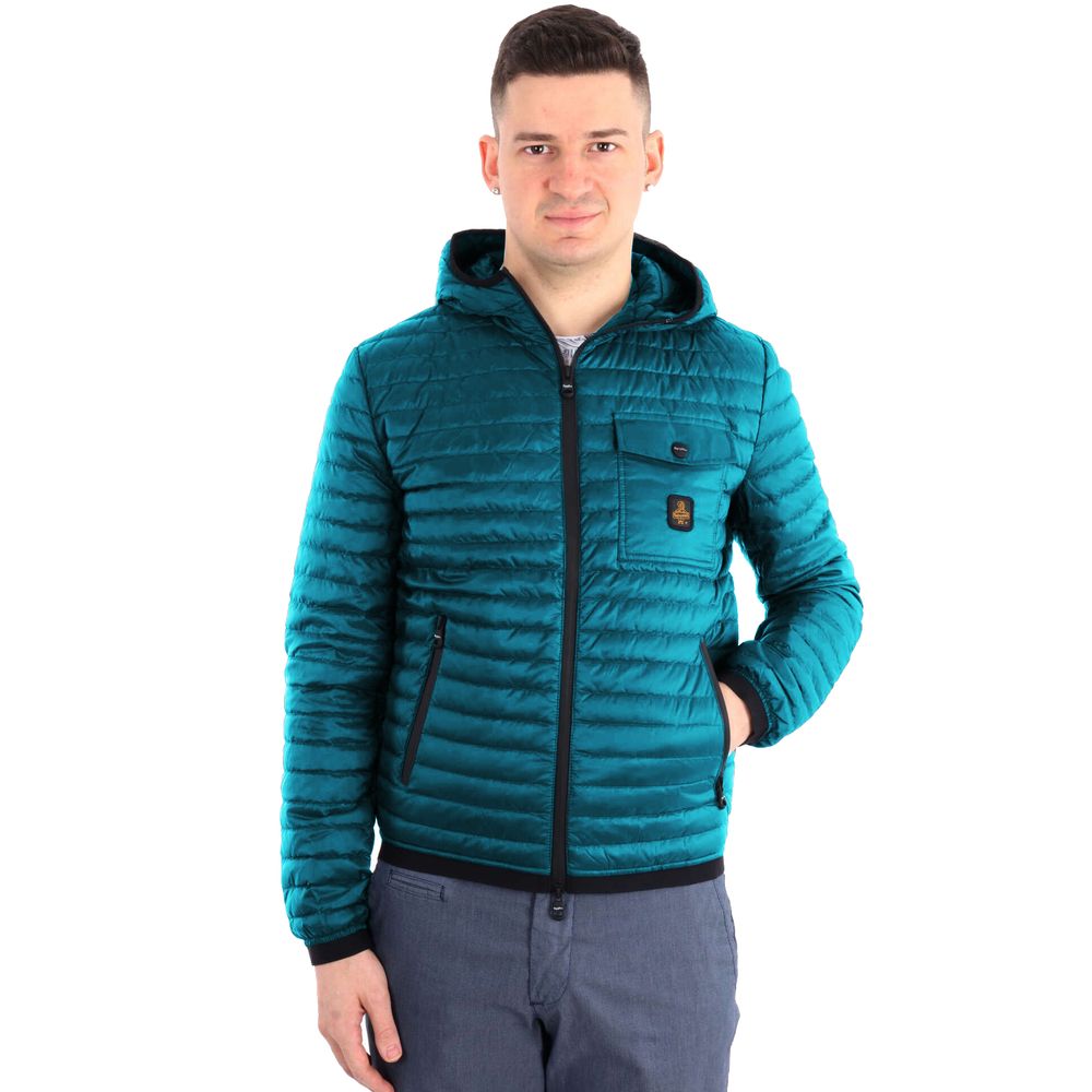 Blue Nylon Jacket - ventzia