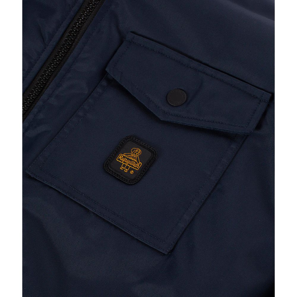 Blue Polyamide Men Jacket - ventzia