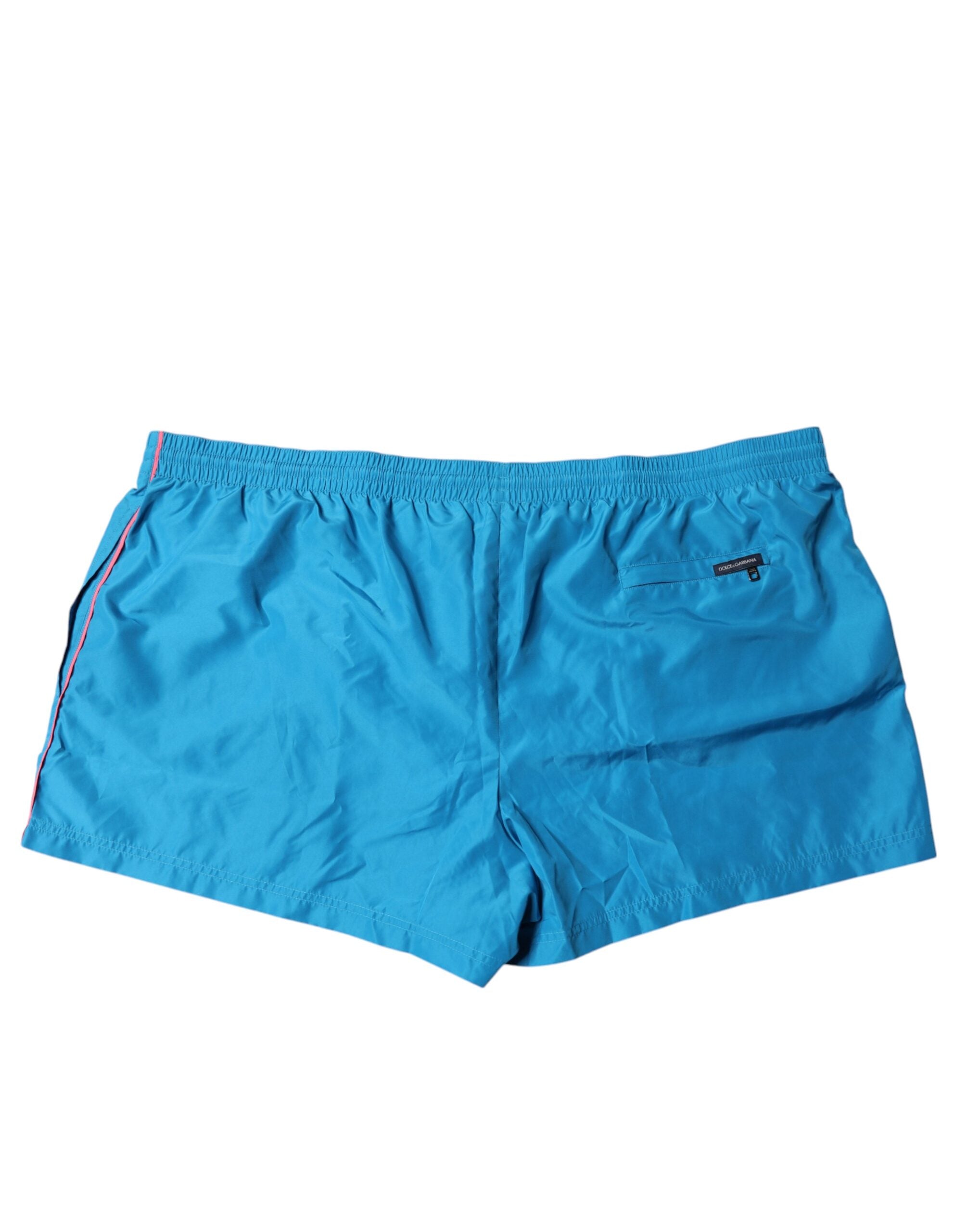 Turquoise Logo Beachwear Shorts 2Pc Swimwear - ventzia