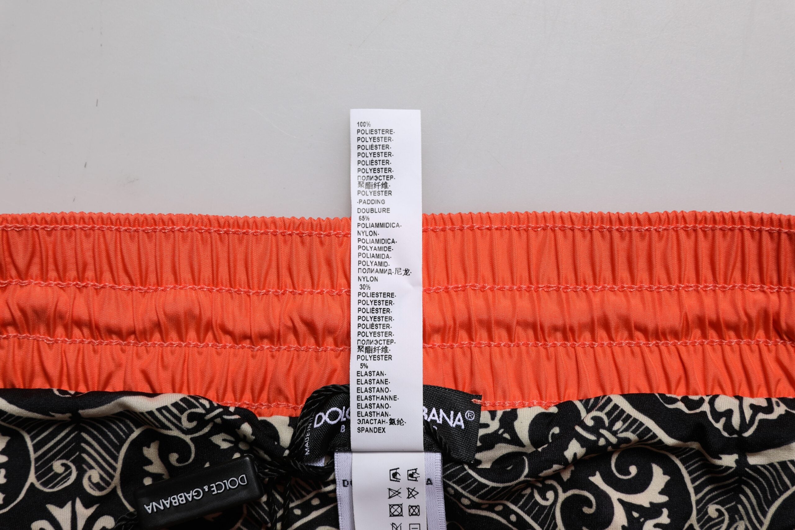 Orange Polyester Beachwear Shorts 2Pc Swimwear - ventzia