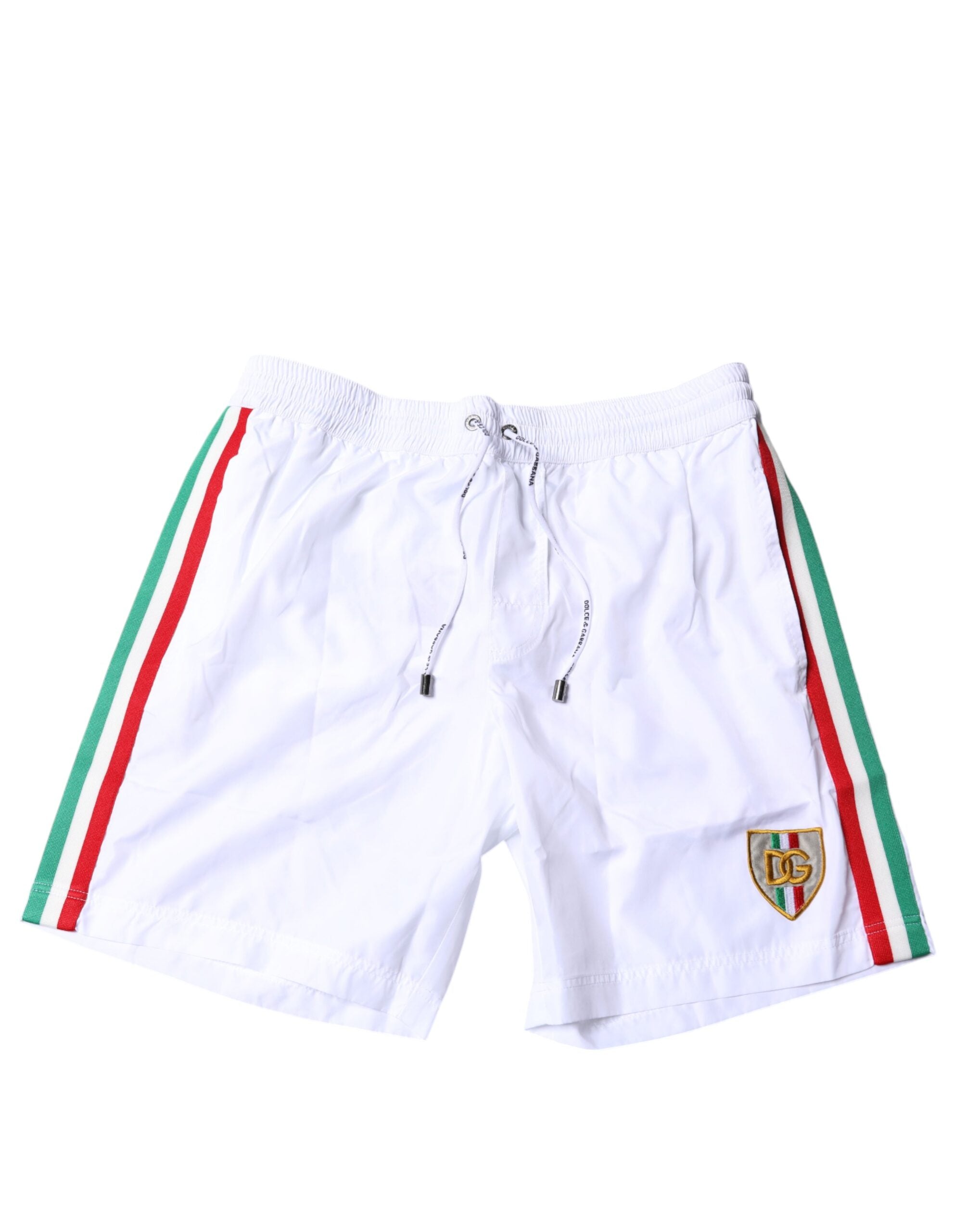 White Stripes Beachwear Shorts 2 Pc Swimwear - ventzia