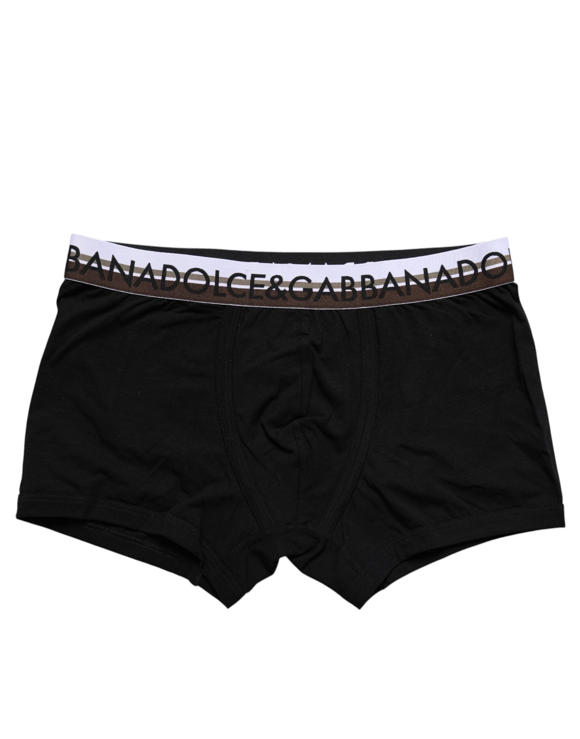 Black Cotton Stretch Regular Boxer Underwear - ventzia