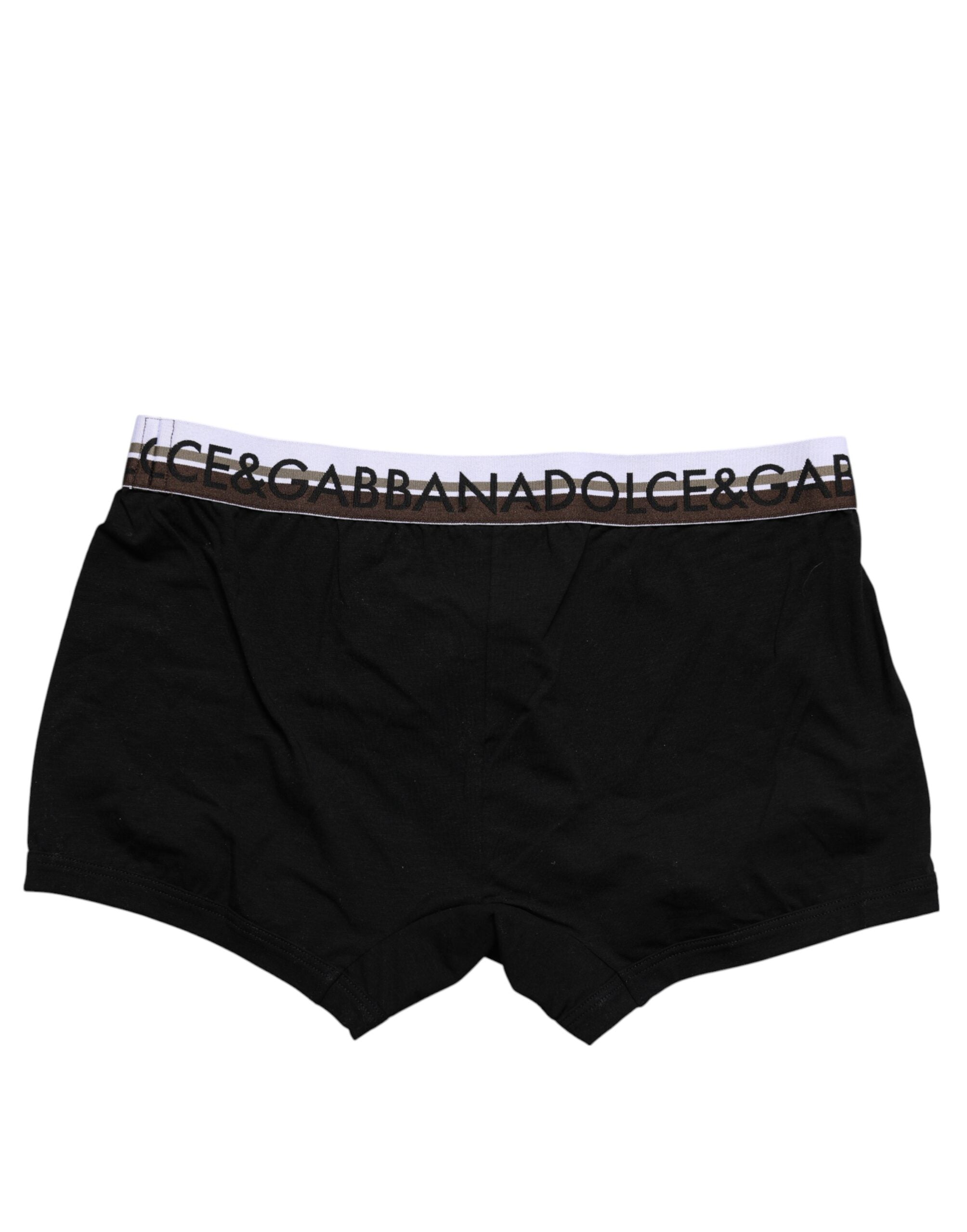 Black Cotton Stretch Regular Boxer Underwear - ventzia