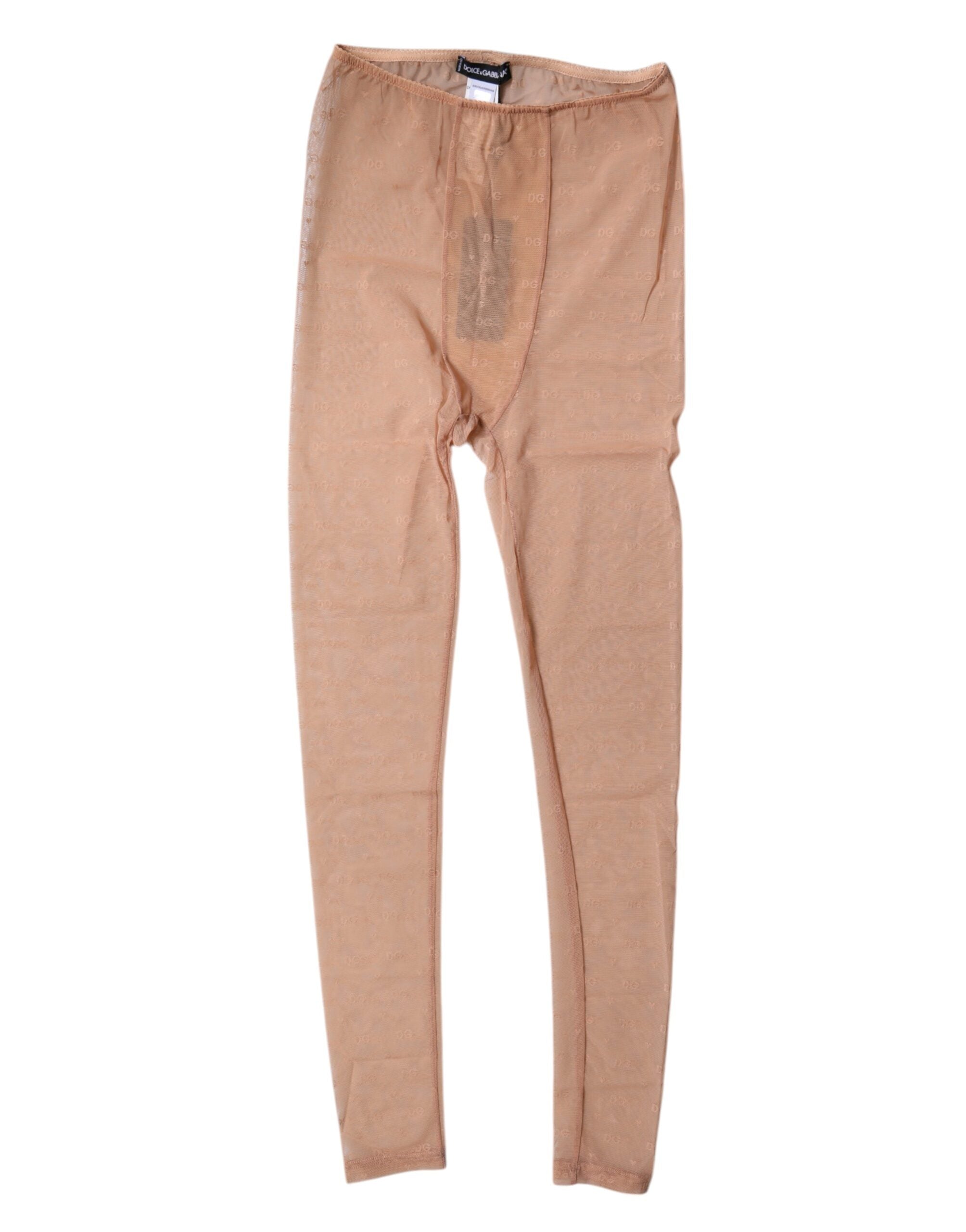 Nude Beige Logo Lace Lingerie Pants Underwear - ventzia