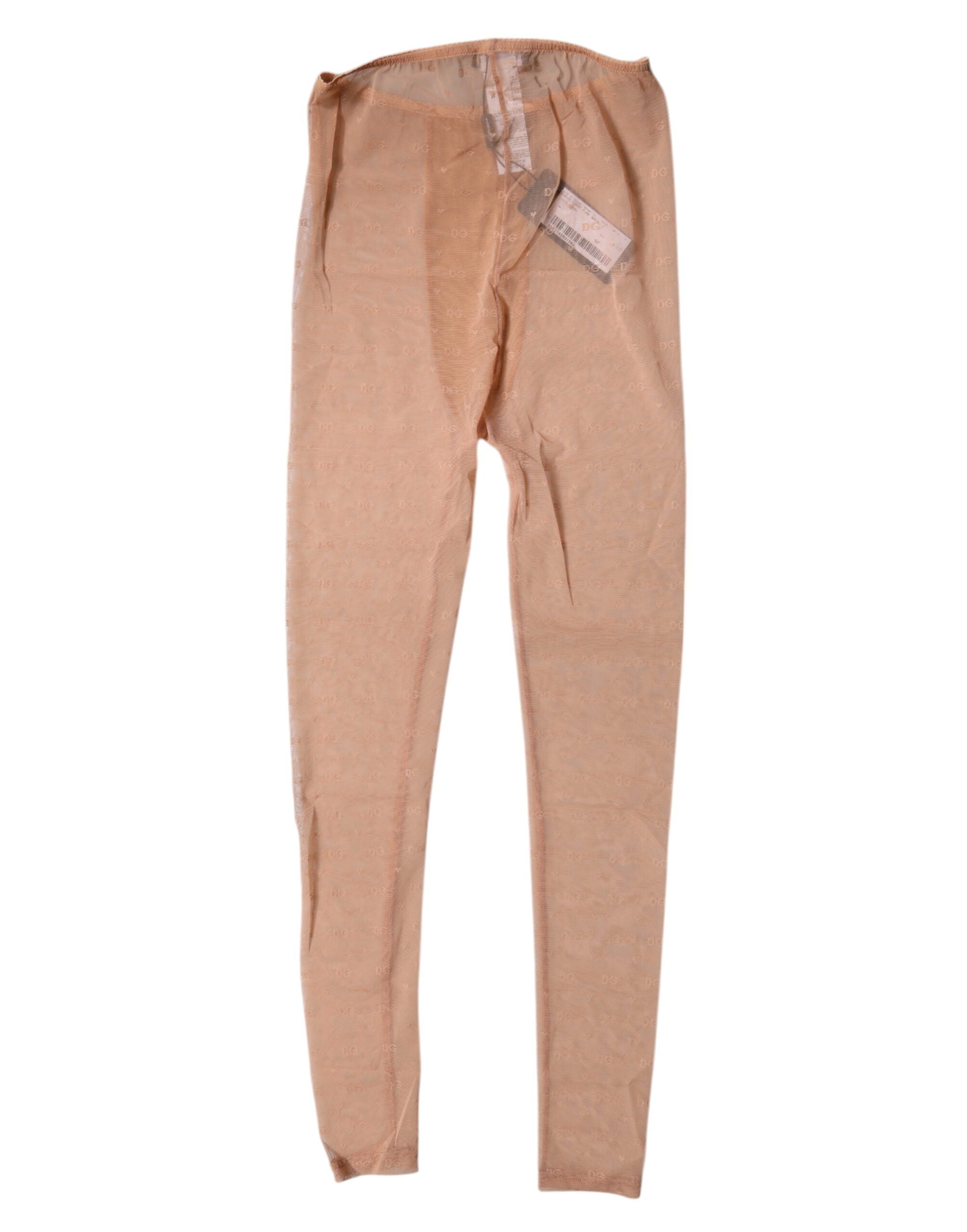 Nude Beige Logo Lace Lingerie Pants Underwear - ventzia