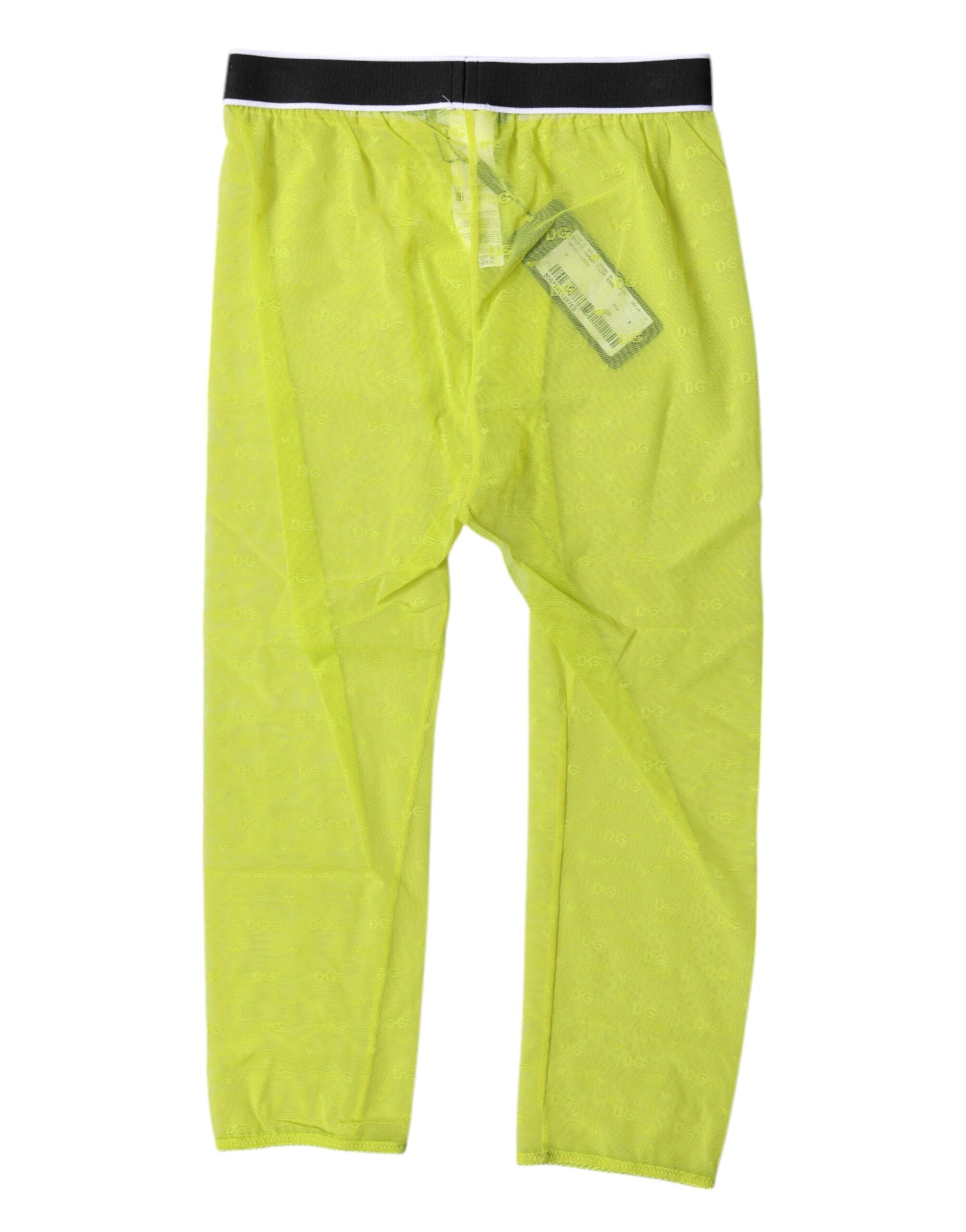 Green DG Logo Nylon Cropped Tights Underwear - ventzia