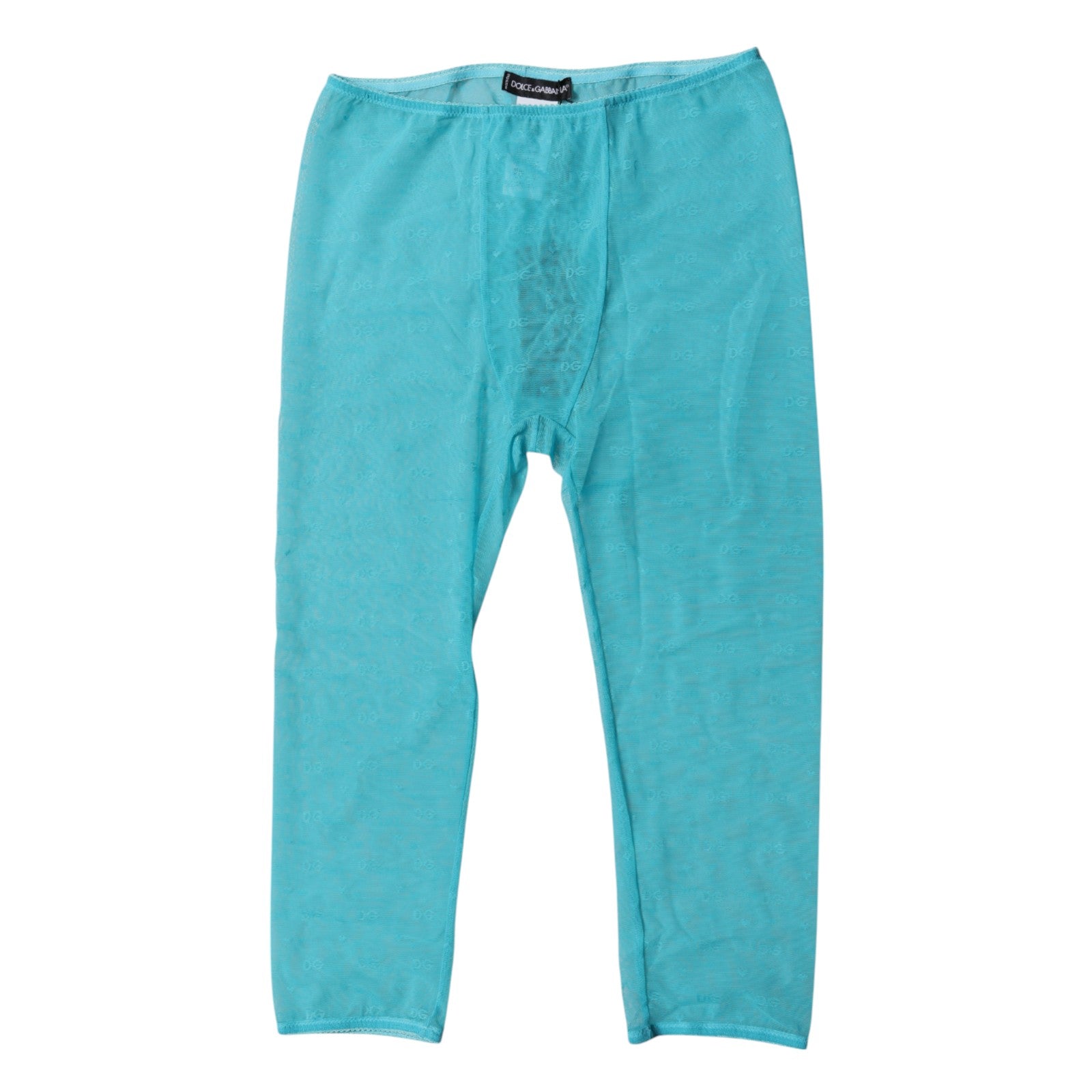 Blue Logo Lace Lingerie Cropped Tight Underwear - ventzia