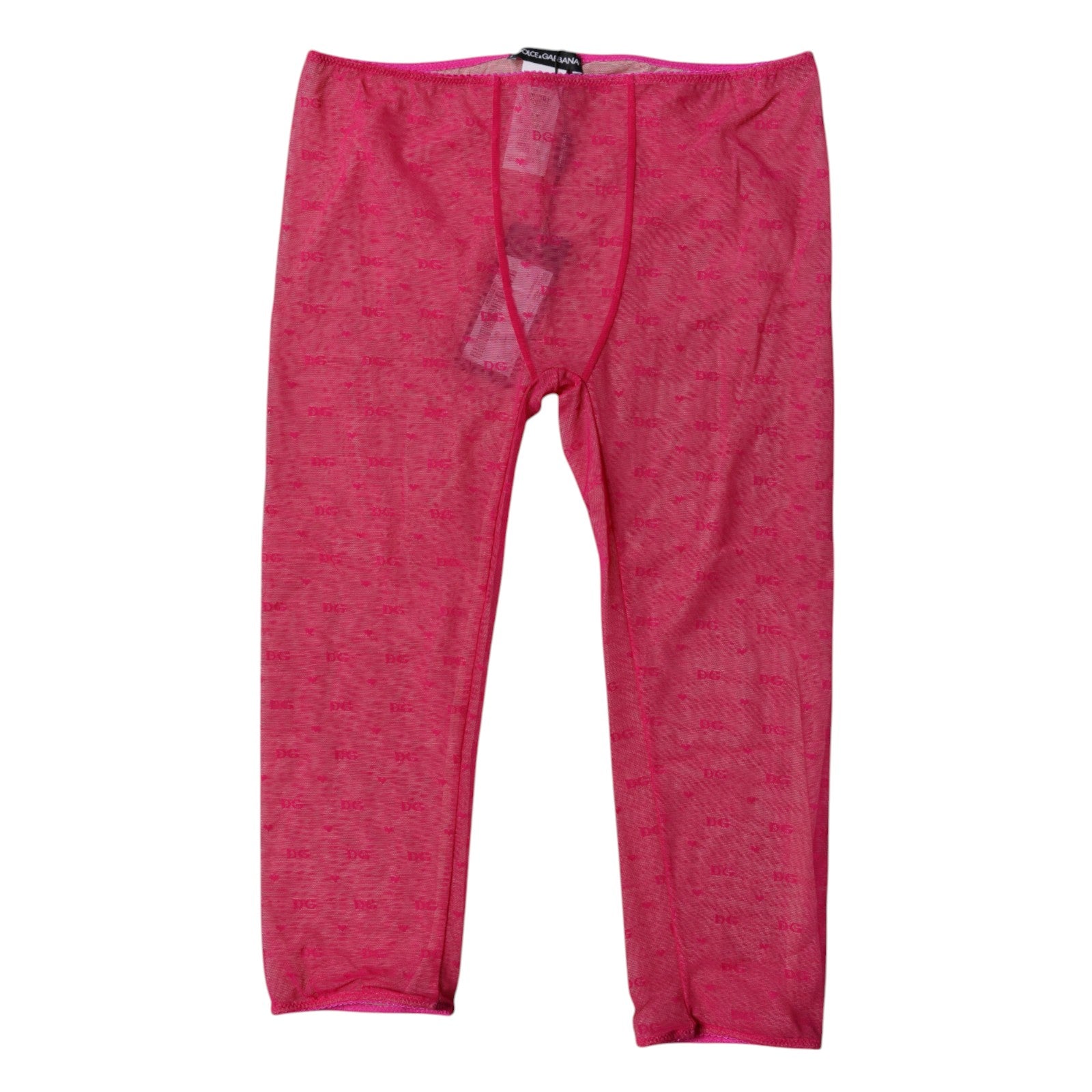 Fuchsia Logo Lace Lingerie Cropped Tight Underwear - ventzia