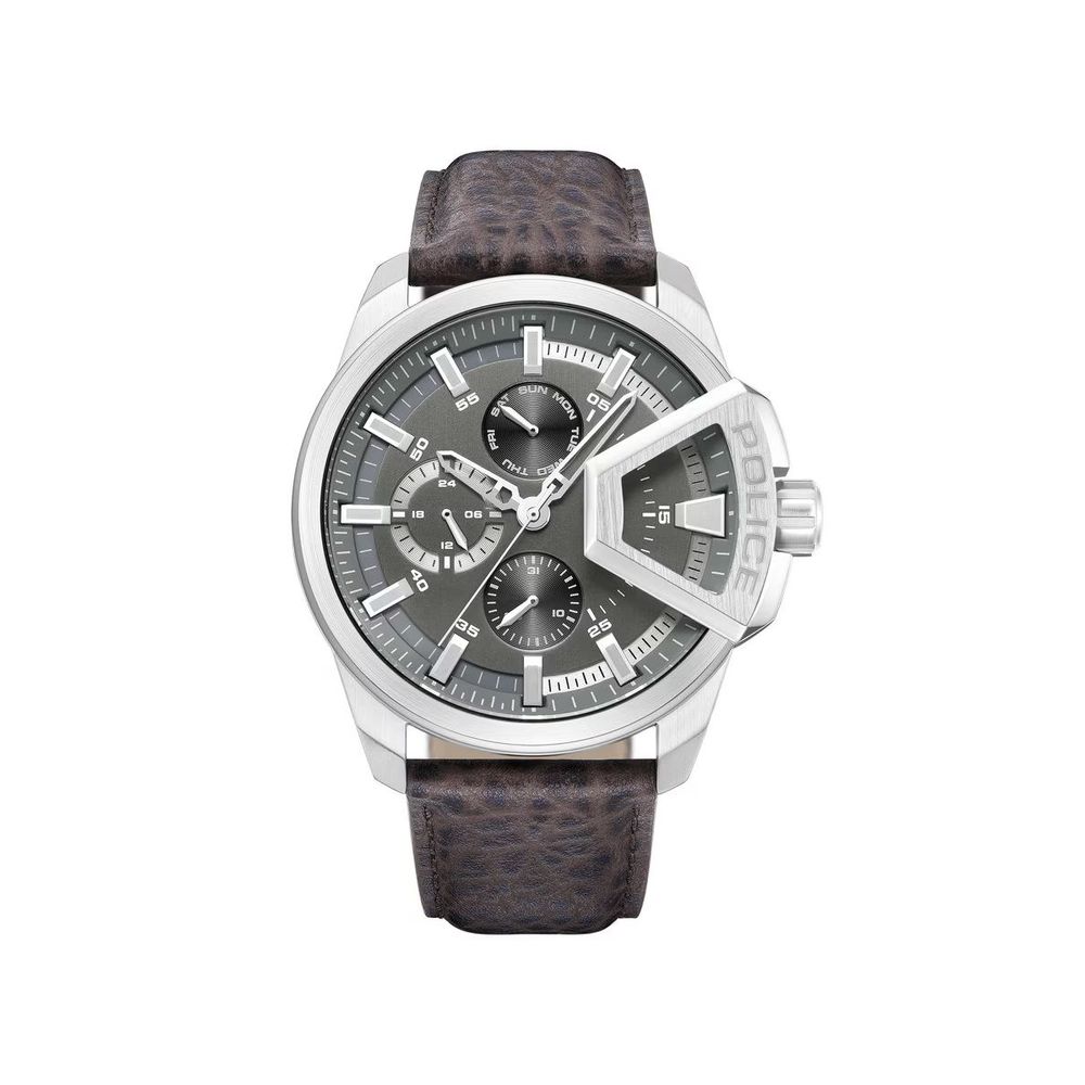 Brown Leather Dress Watch - ventzia