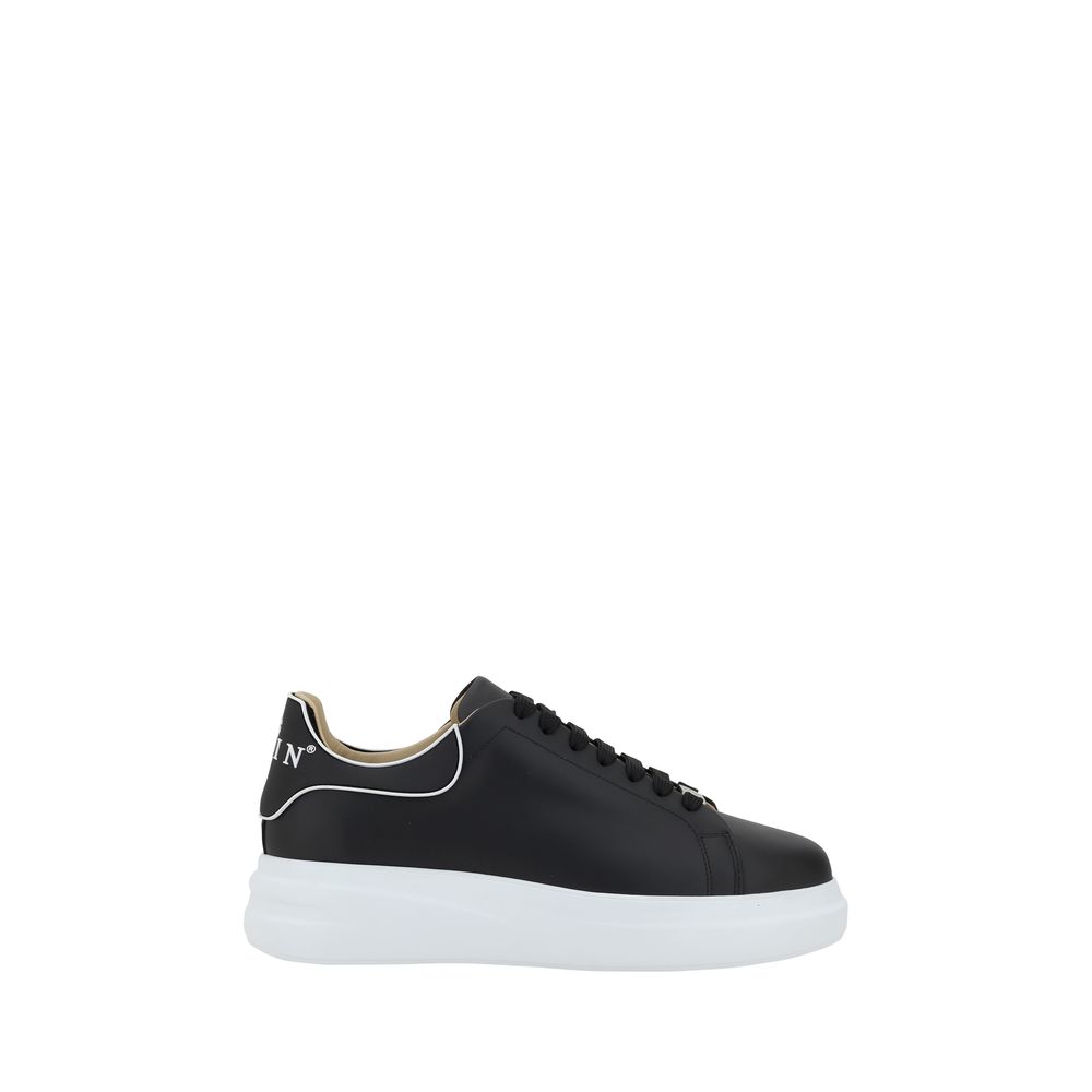 Black Rubber Low Top Sneakers - ventzia